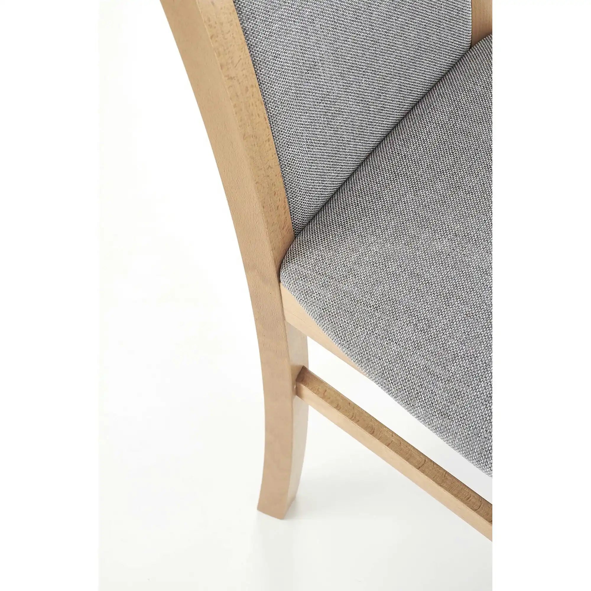 Scaun GERARD 2, gri/stejar honey, stofa clasica/lemn de fag, 44x55x97 cm