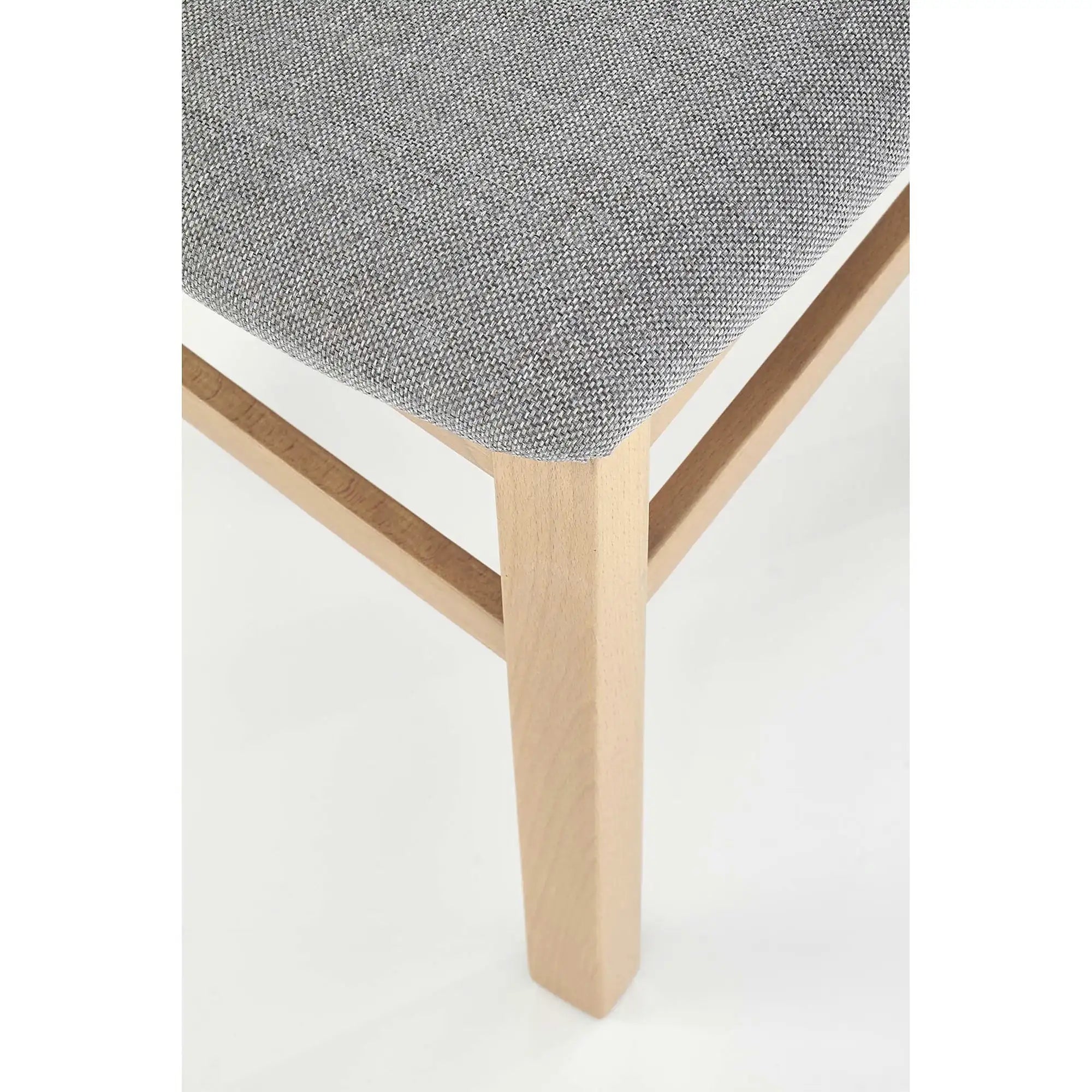 Scaun GERARD 2, gri/stejar honey, stofa clasica/lemn de fag, 44x55x97 cm