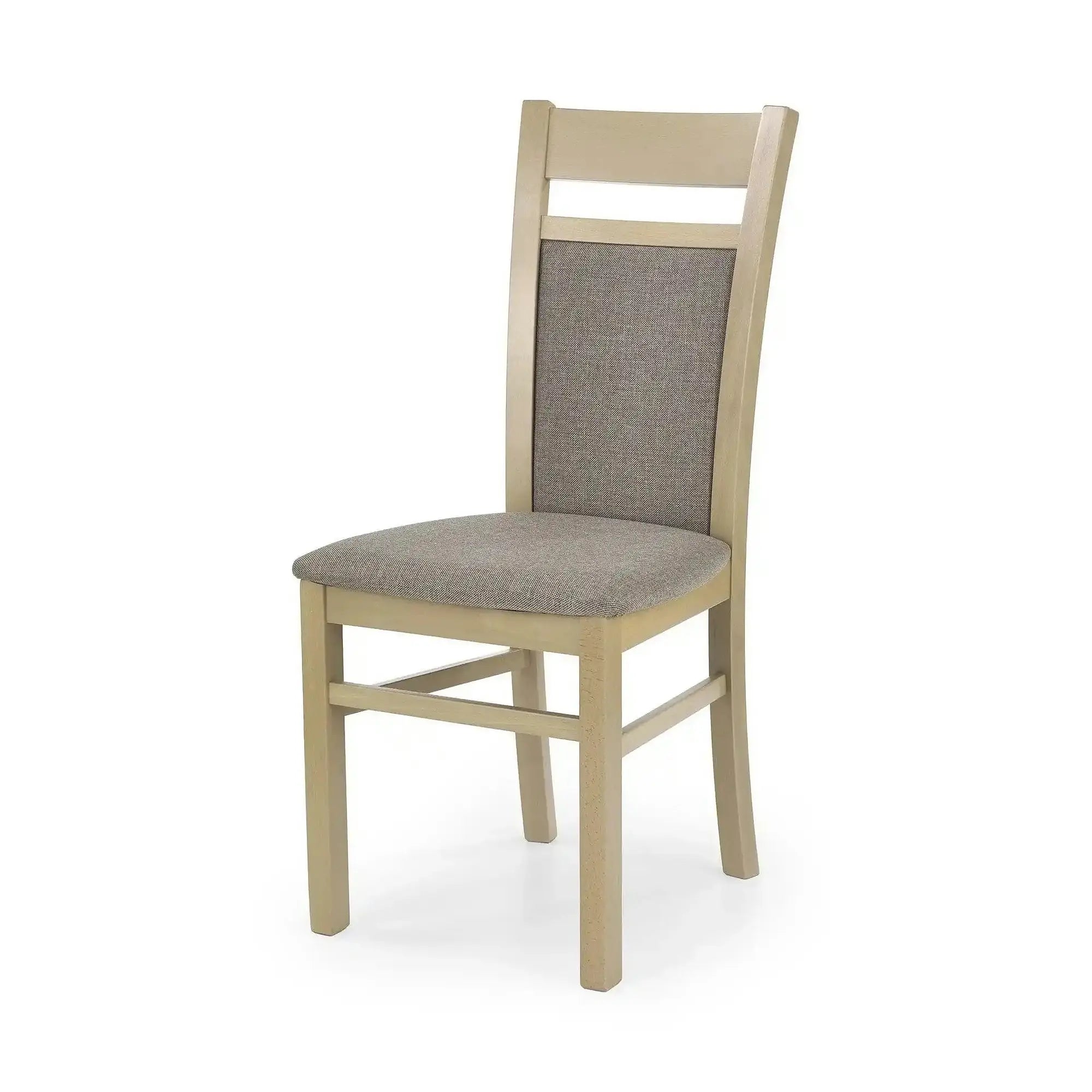 Scaun GERARD 2, gri/stejar sonoma, stofa clasica/lemn de fag, 44x55x97 cm