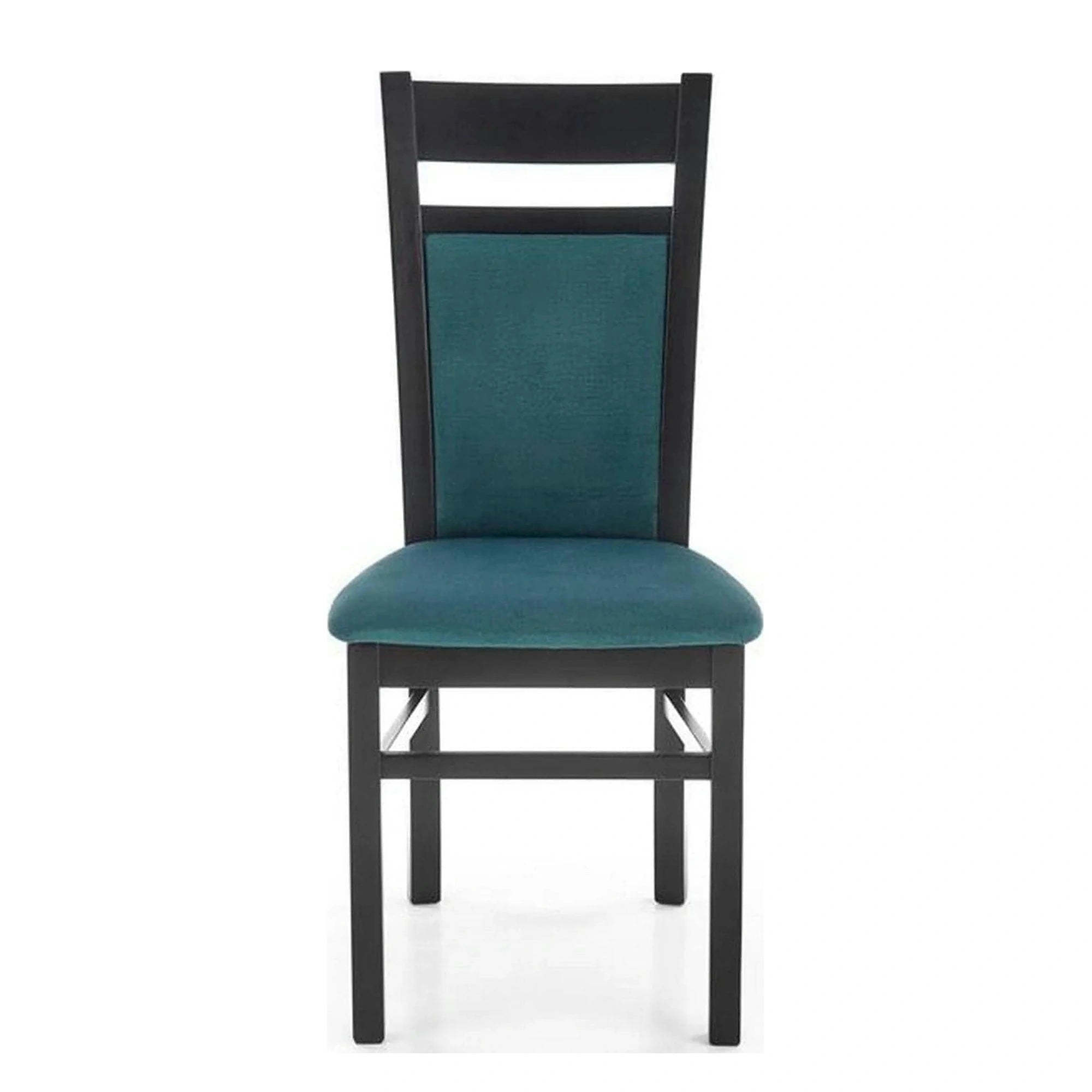 Scaun Gerard 2, negru/verde, stofa catifelata/lemn de fag, 44x55x97 cm