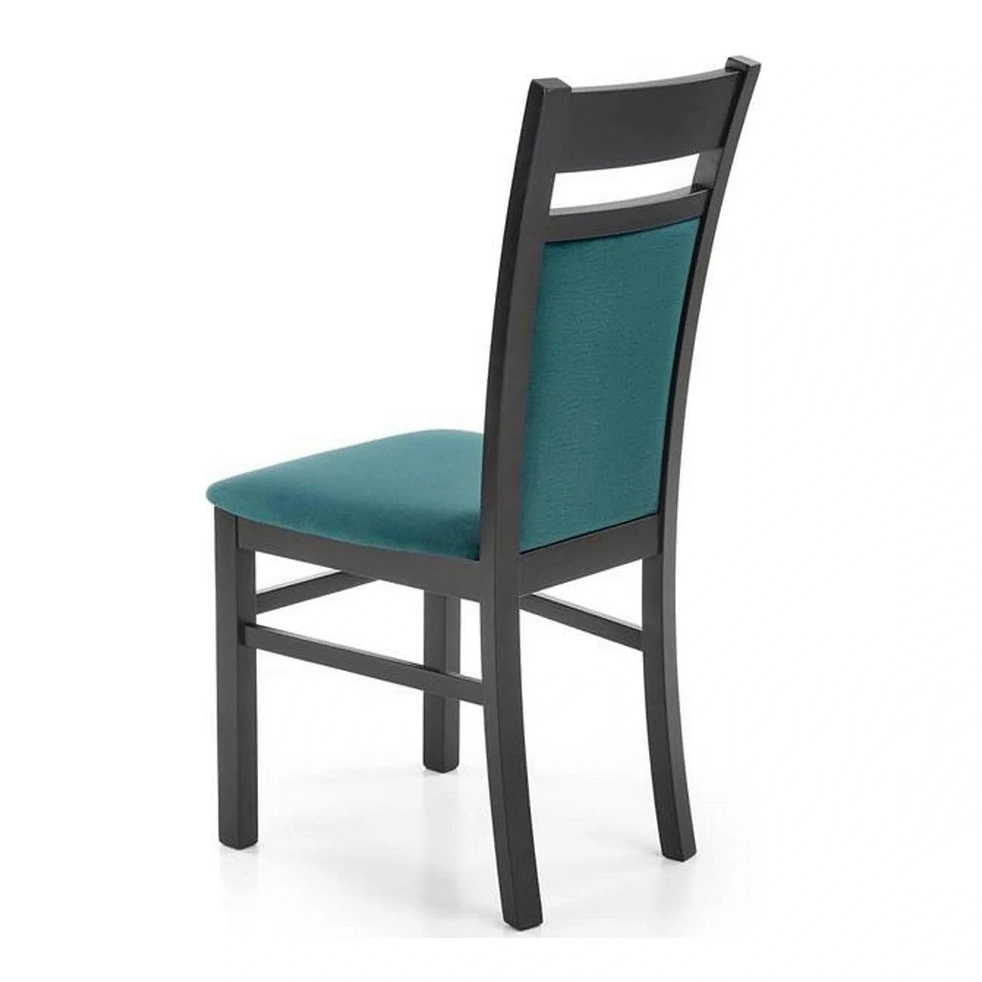 Scaun Gerard 2, negru/verde, stofa catifelata/lemn de fag, 44x55x97 cm