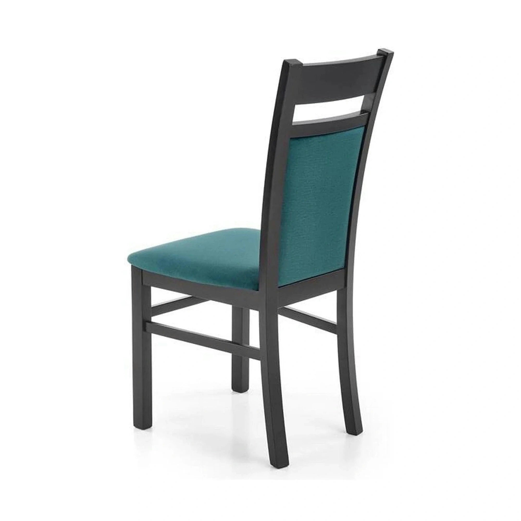 Scaun Gerard 2, negru/verde, stofa catifelata/lemn de fag, 44x55x97 cm