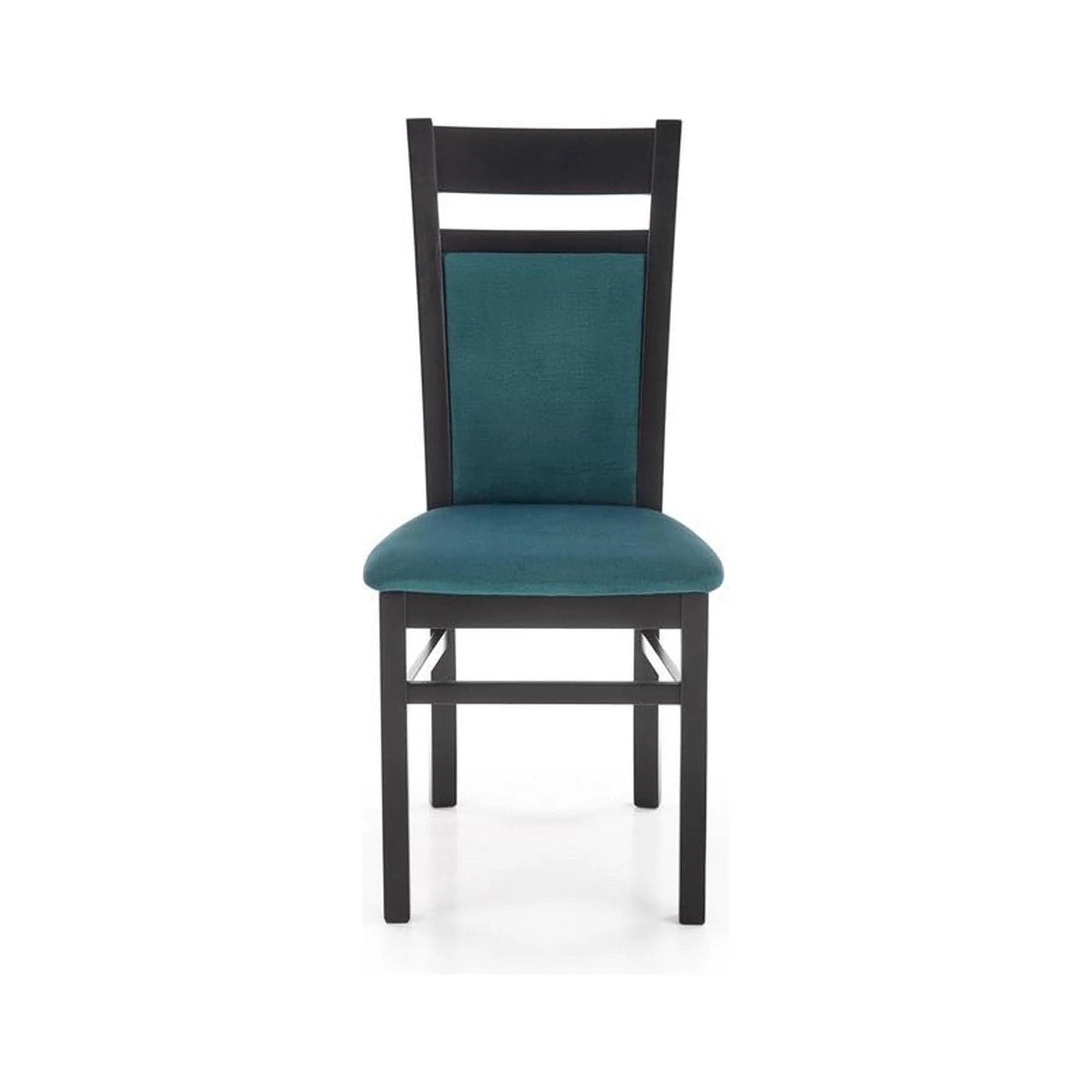 Scaun Gerard 2, negru/verde, stofa catifelata/lemn de fag, 44x55x97 cm