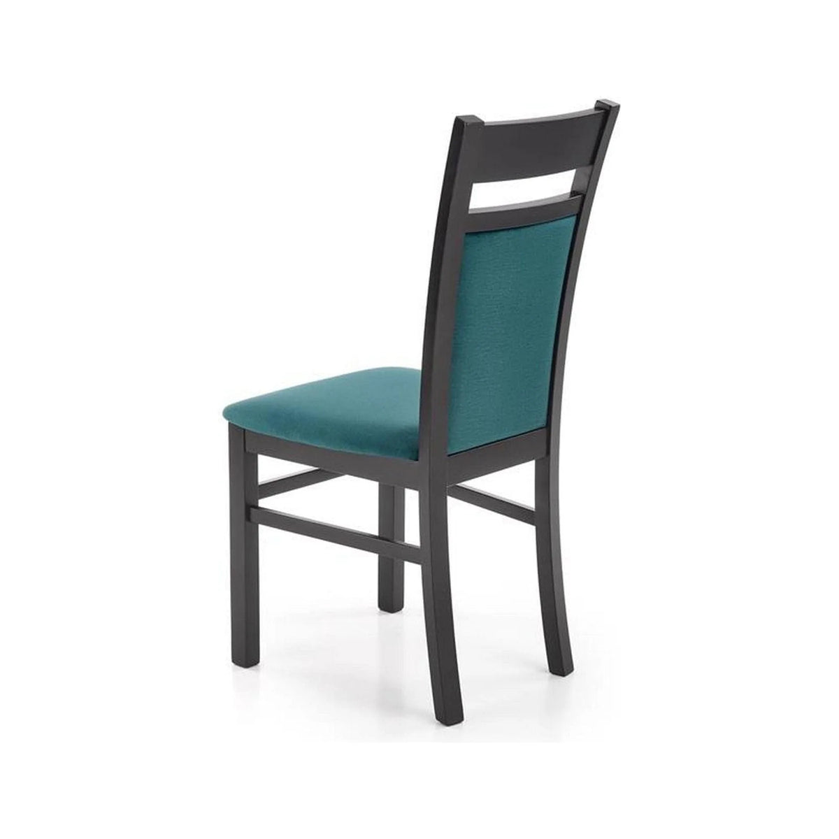 Scaun Gerard 2, negru/verde, stofa catifelata/lemn de fag, 44x55x97 cm