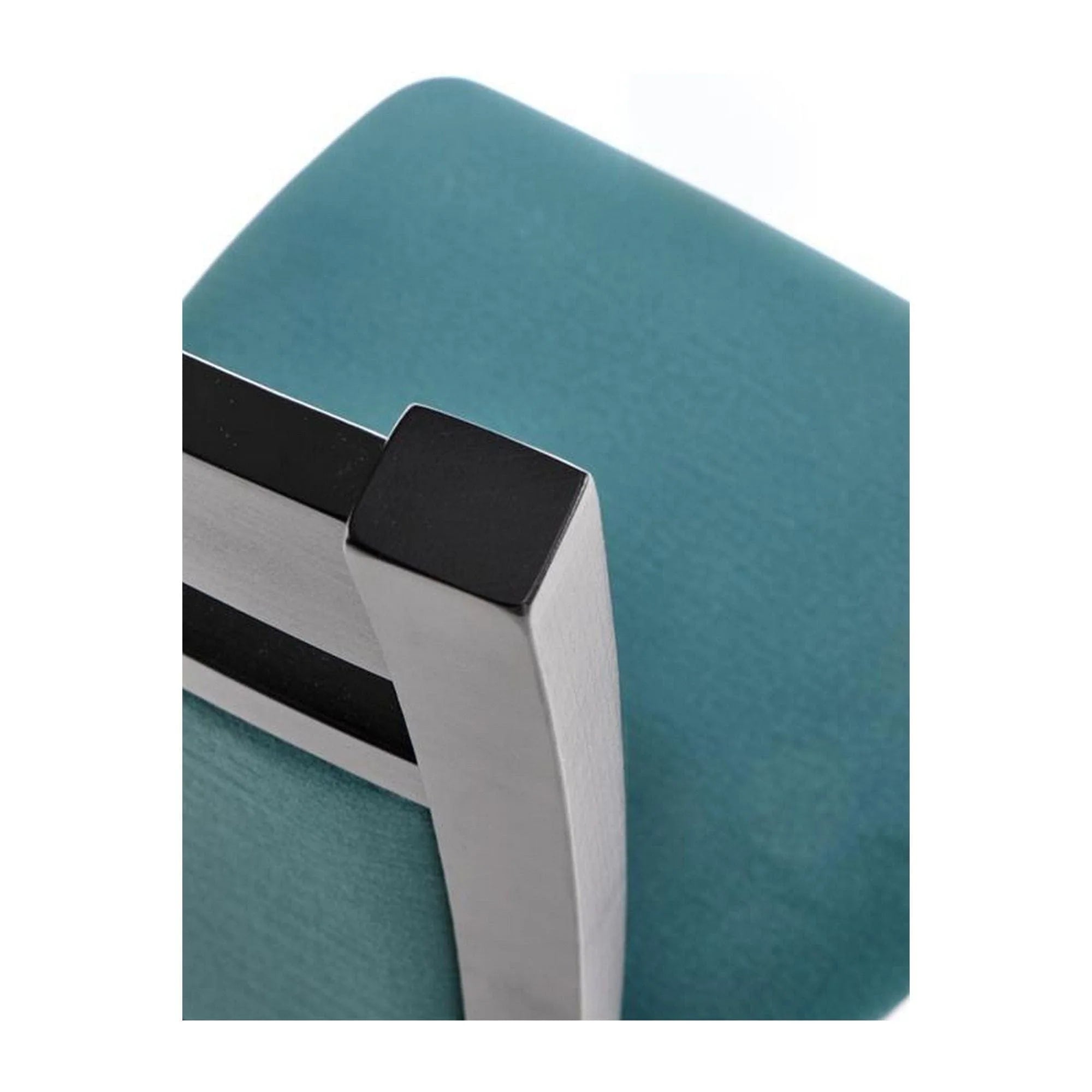 Scaun Gerard 2, negru/verde, stofa catifelata/lemn de fag, 44x55x97 cm