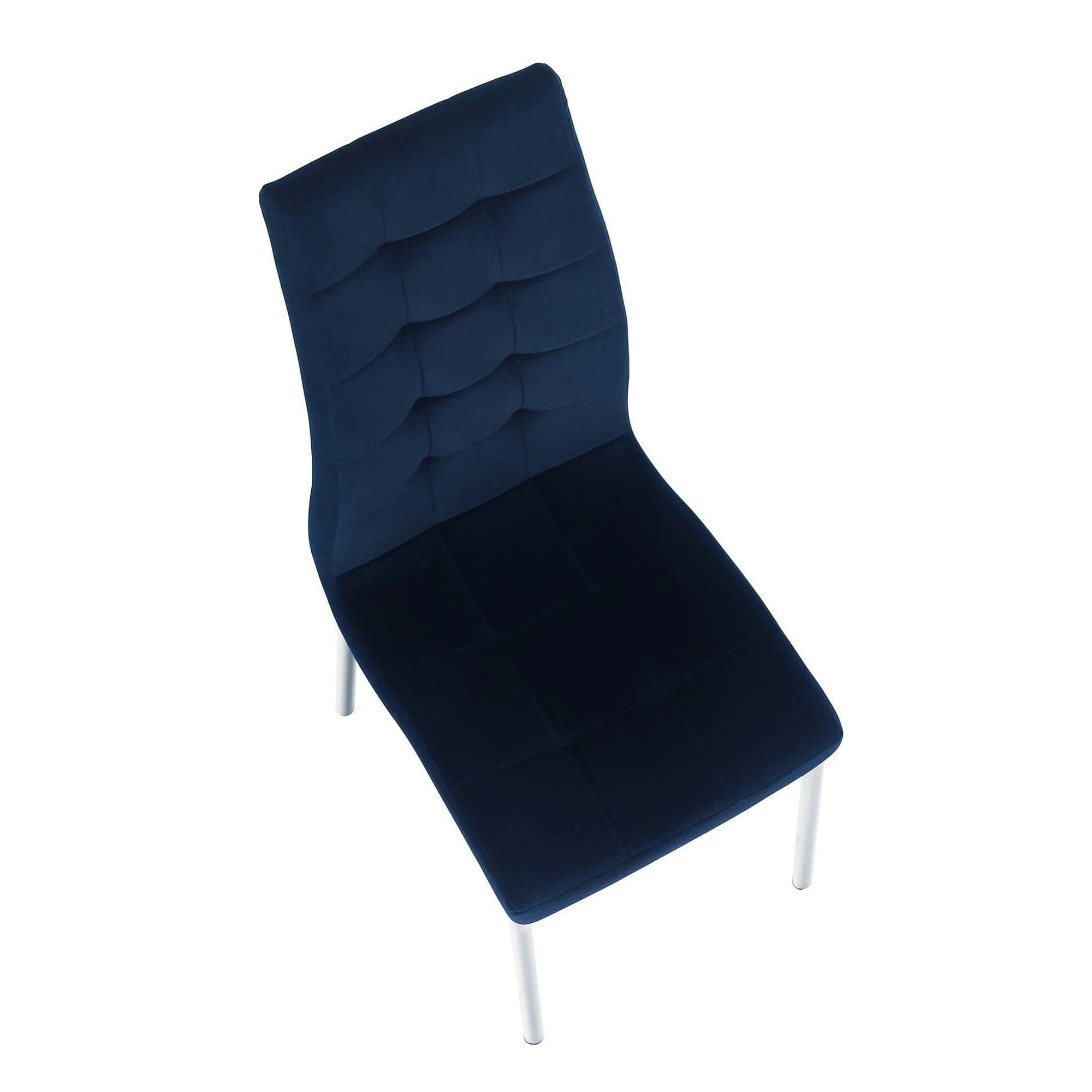 Scaun GERDA NEW, albastru, stofa clasica/metal, 42x58x103 cm