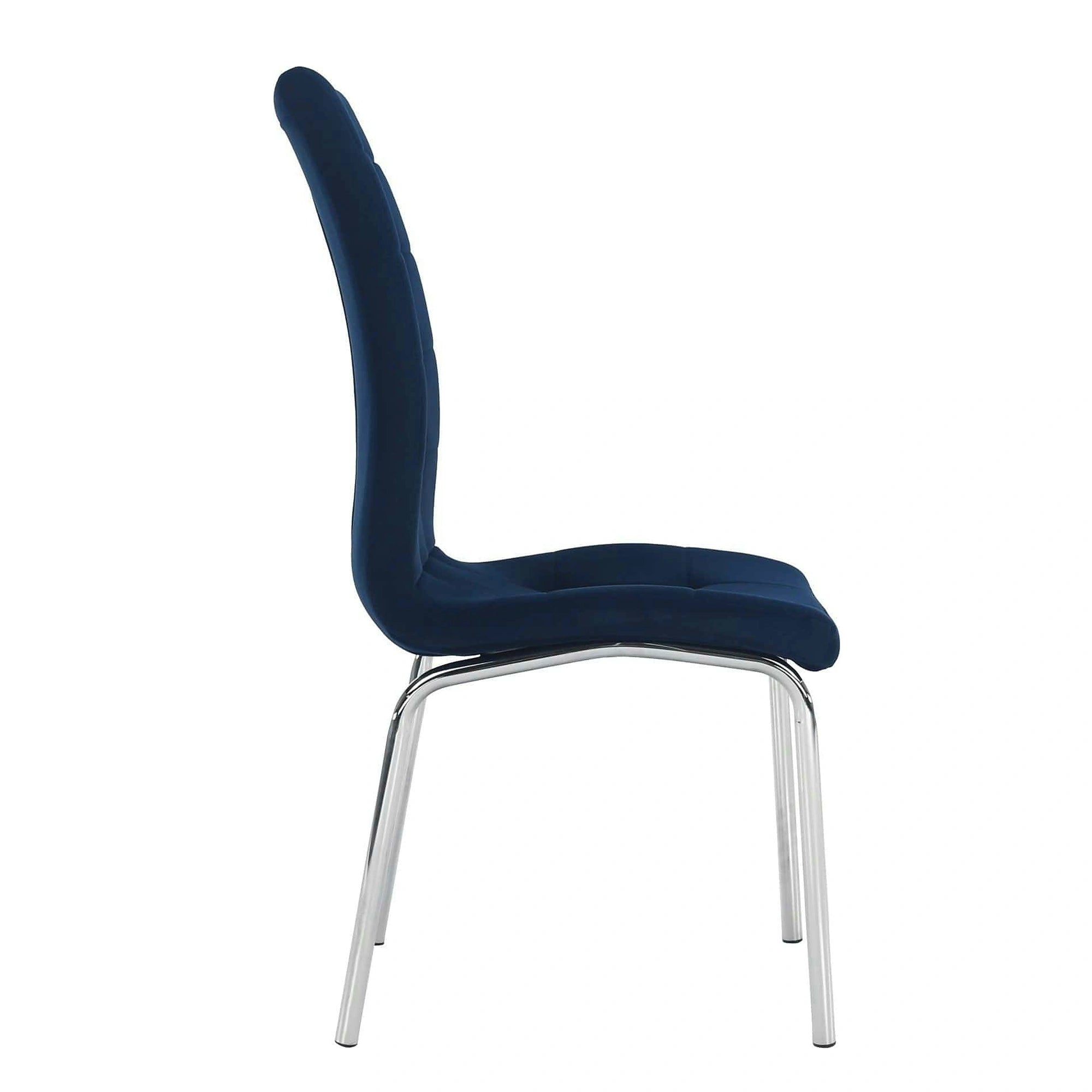 Scaun GERDA NEW, albastru, stofa clasica/metal, 42x58x103 cm