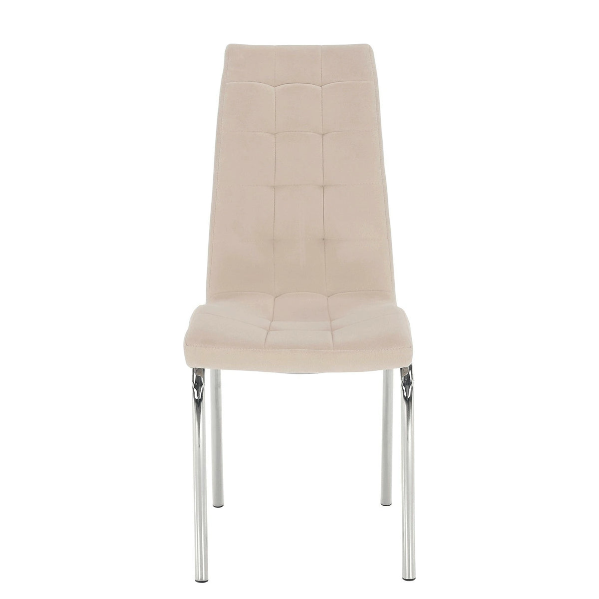 Scaun GERDA NEW, bej, stofa clasica/metal, 42x58x103 cm