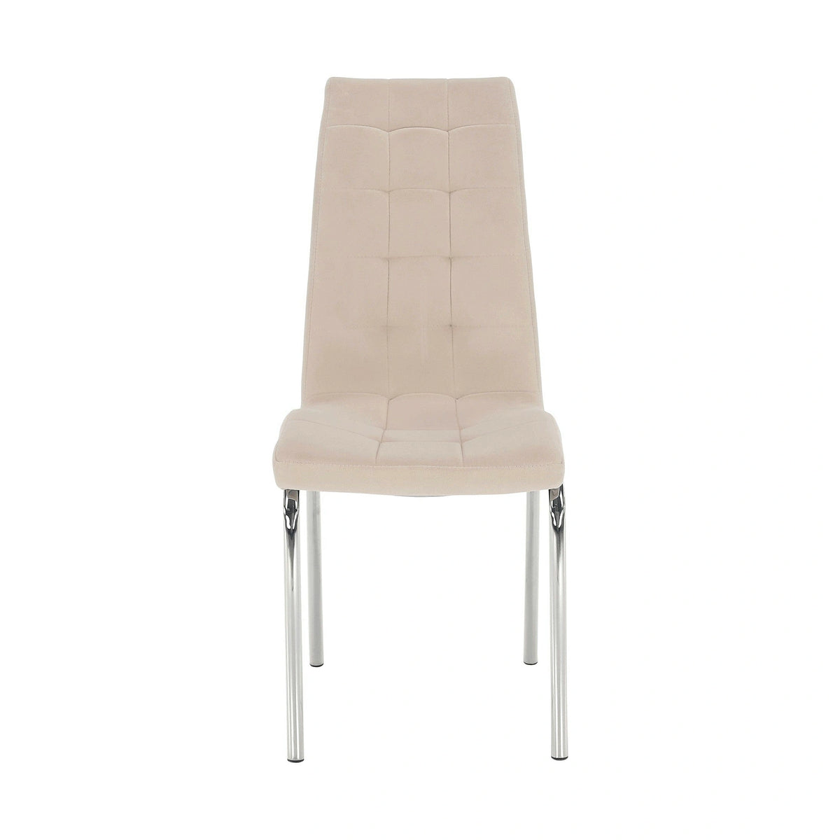 Scaun GERDA NEW, bej, stofa clasica/metal, 42x58x103 cm