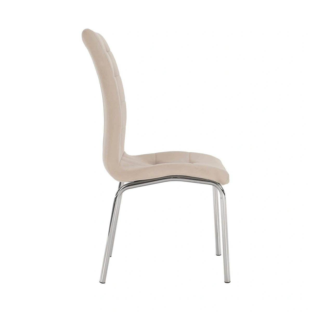 Scaun GERDA NEW, bej, stofa clasica/metal, 42x58x103 cm