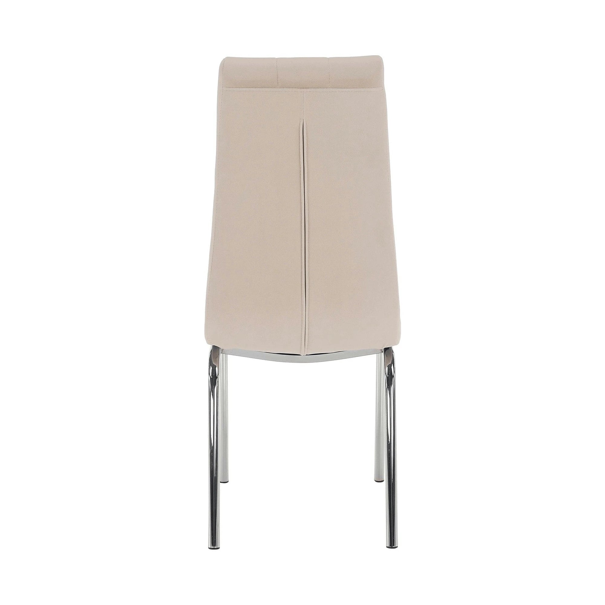 Scaun GERDA NEW, bej, stofa clasica/metal, 42x58x103 cm
