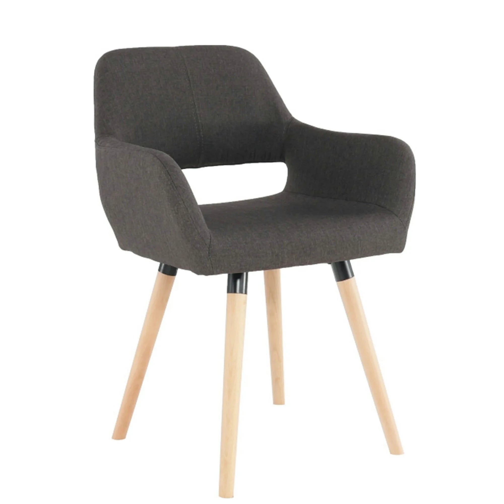 Scaun GODRIC, maro inchis, stofa clasica/lemn, 56x57x78 cm
