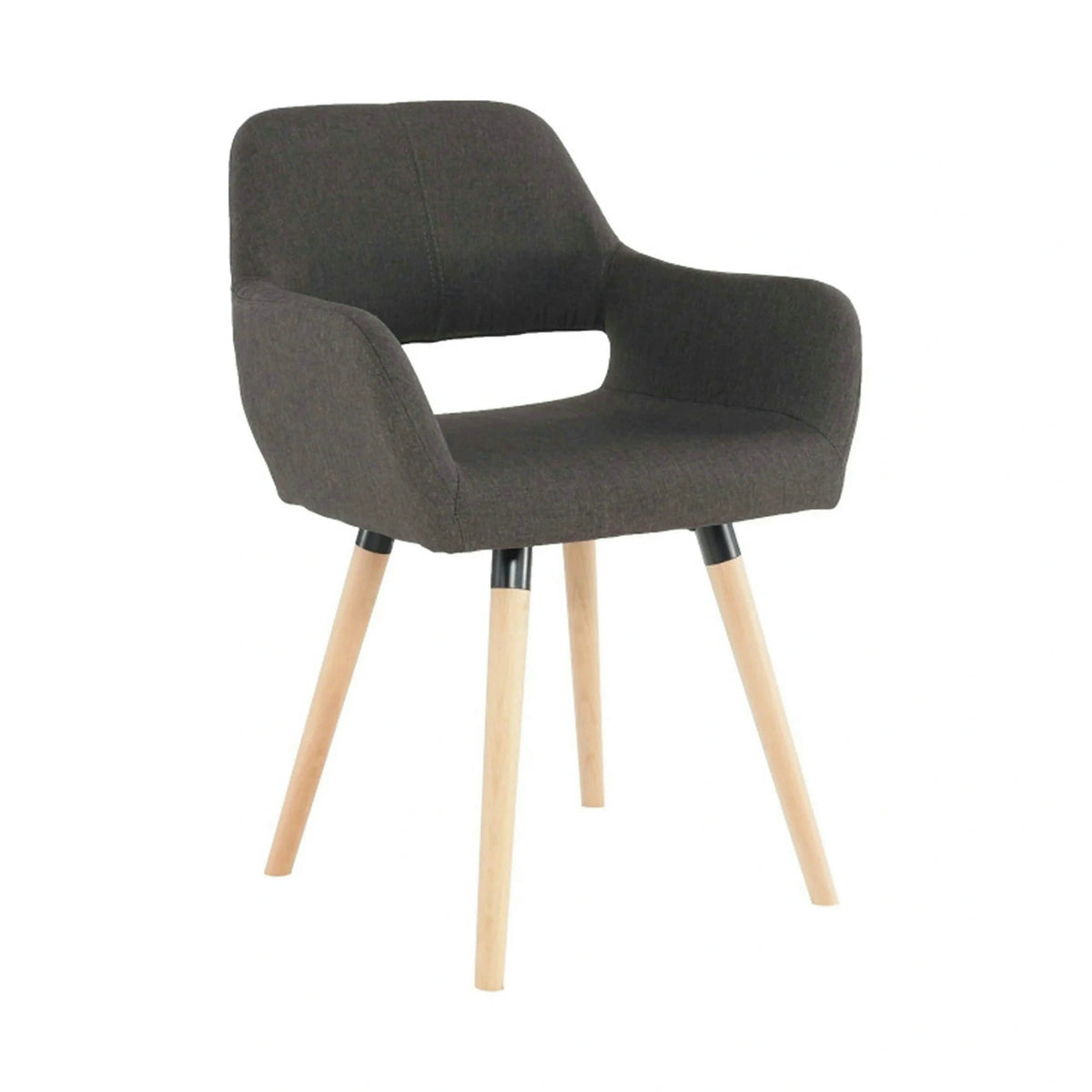 Scaun GODRIC, maro inchis, stofa clasica/lemn, 56x57x78 cm