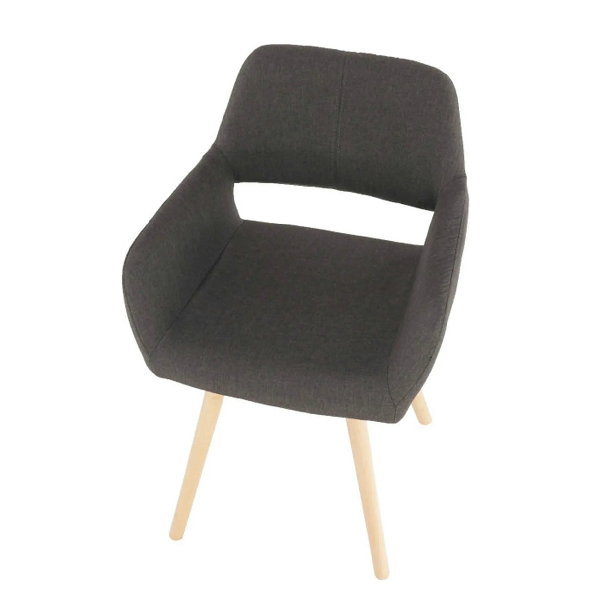 Scaun GODRIC, maro inchis, stofa clasica/lemn, 56x57x78 cm