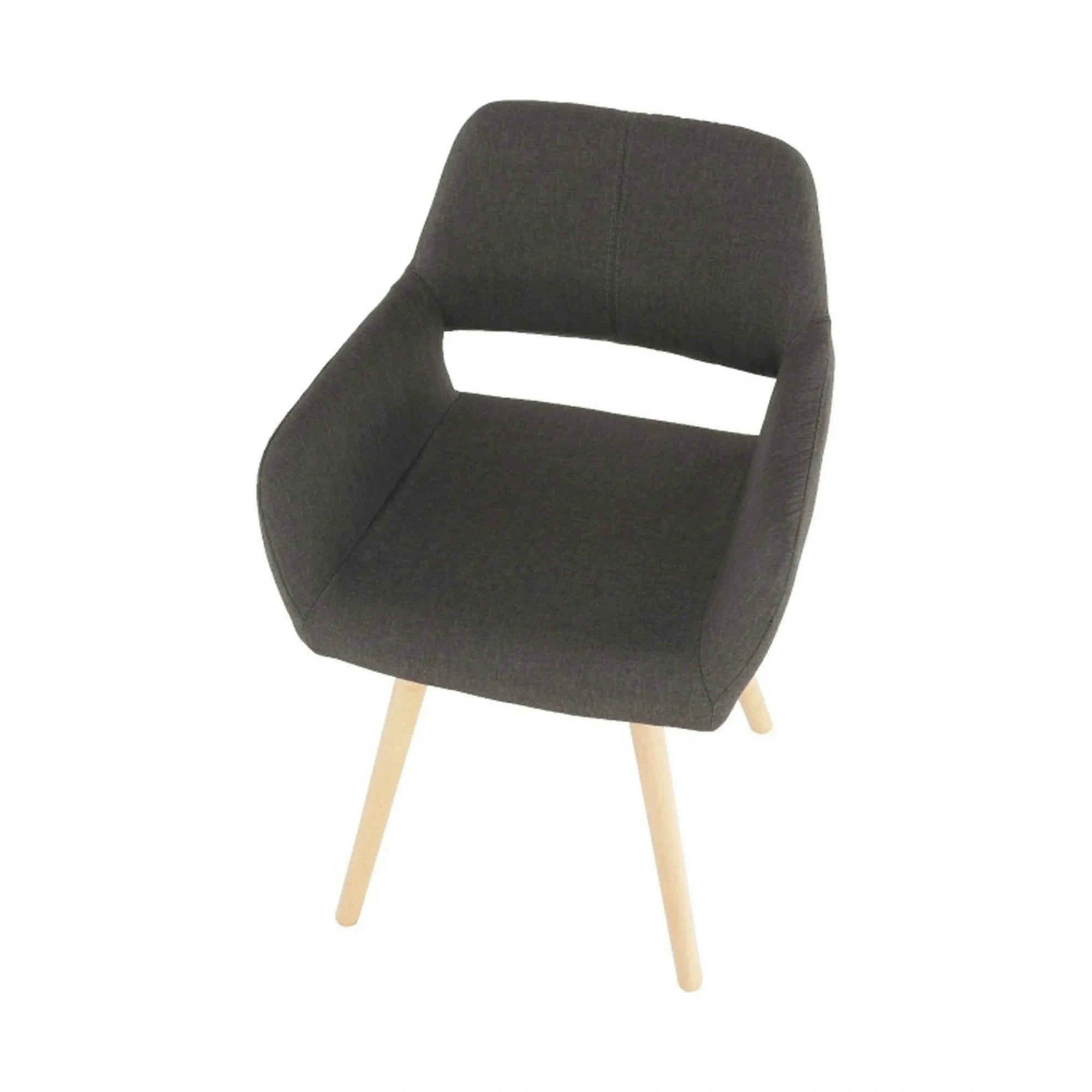 Scaun GODRIC, maro inchis, stofa clasica/lemn, 56x57x78 cm