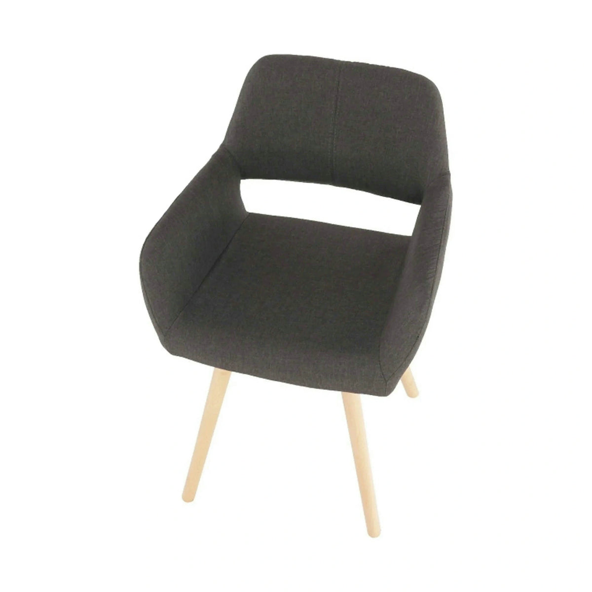 Scaun GODRIC, maro inchis, stofa clasica/lemn, 56x57x78 cm