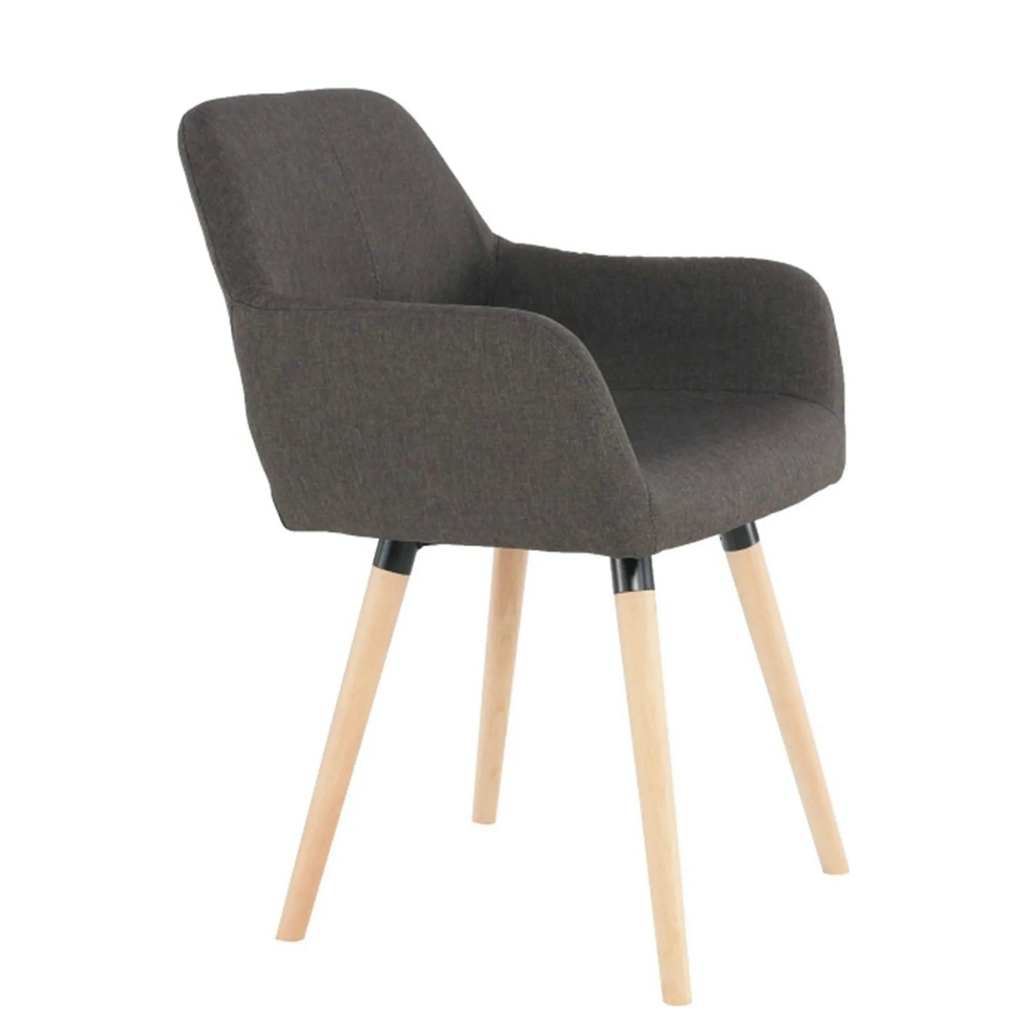 Scaun GODRIC, maro inchis, stofa clasica/lemn, 56x57x78 cm