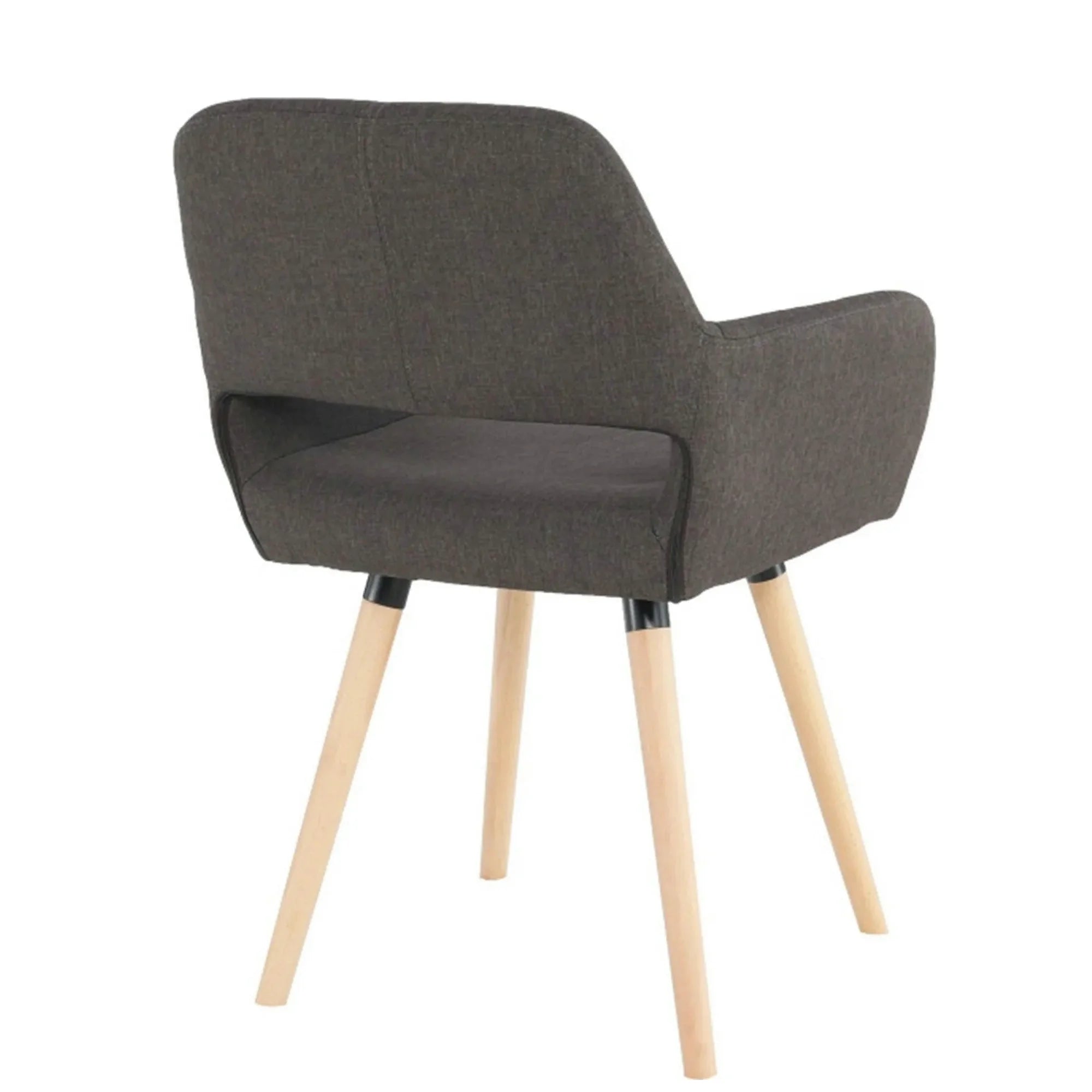 Scaun GODRIC, maro inchis, stofa clasica/lemn, 56x57x78 cm