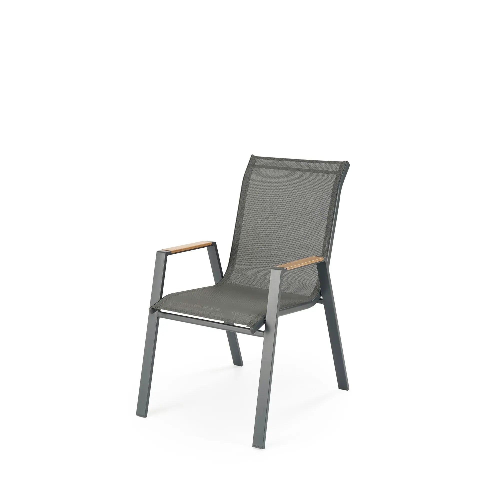 Scaun gradina HOVER, gri, plasa/metal, 54x73x90 cm