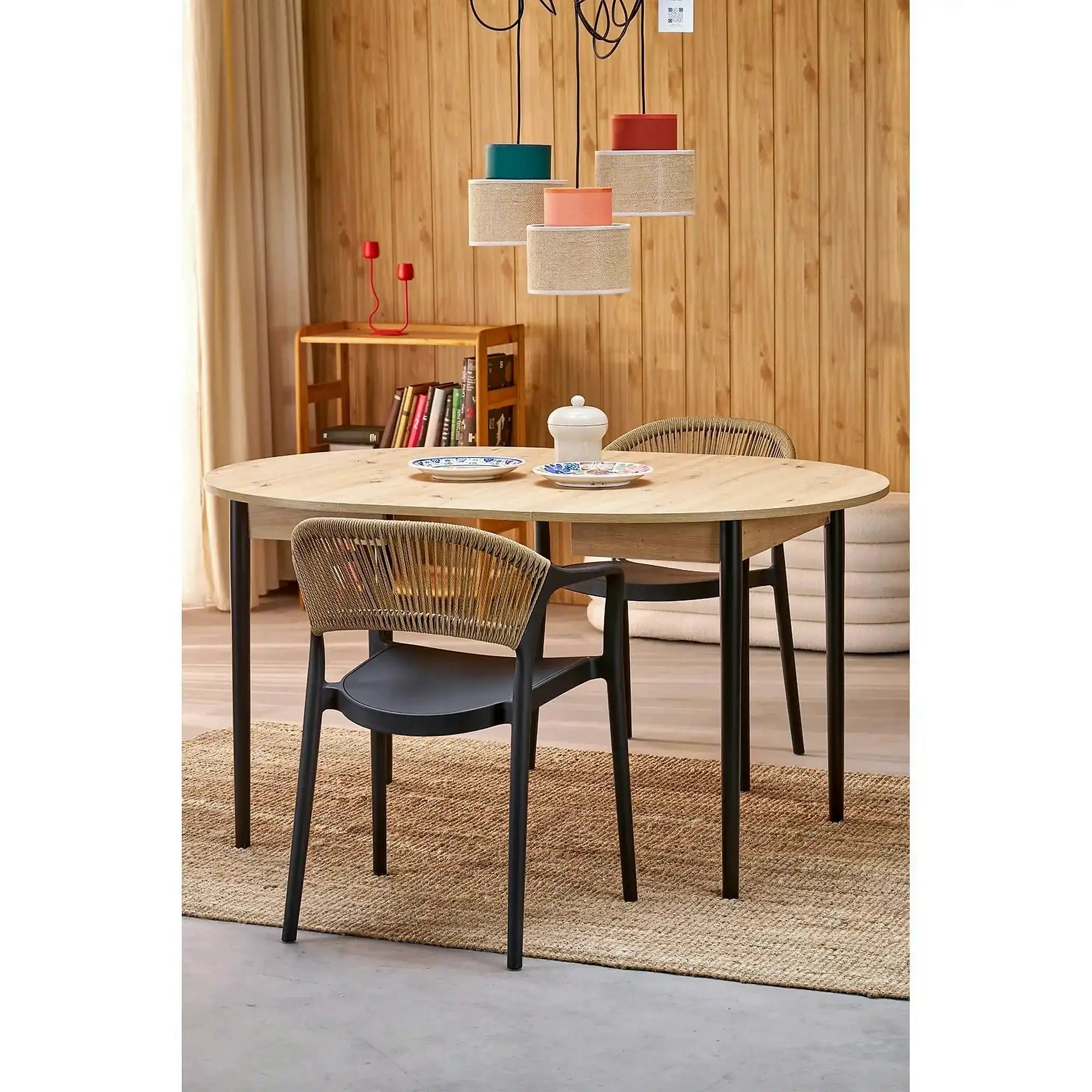 Scaun gradina K582, negru, polipropilena, 56x55x78 cm