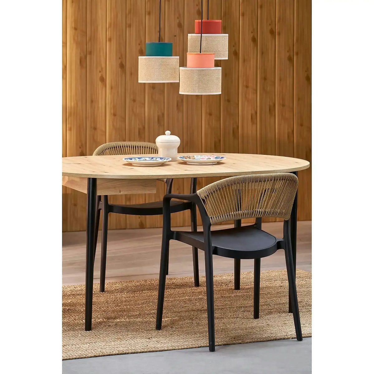 Scaun gradina K582, negru, polipropilena, 56x55x78 cm