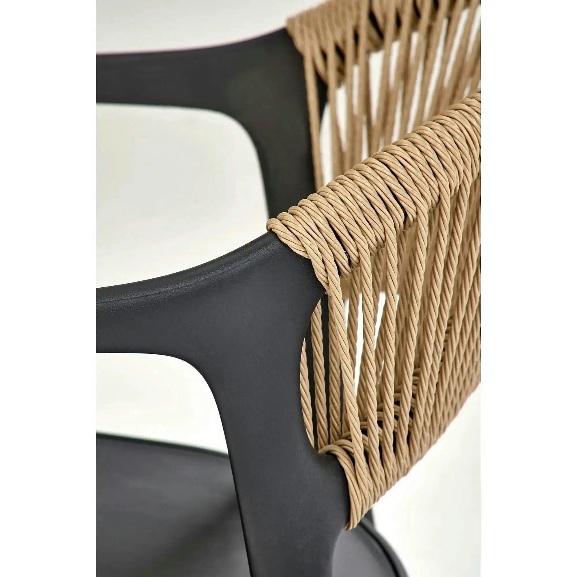Scaun gradina K582, negru, polipropilena, 56x55x78 cm