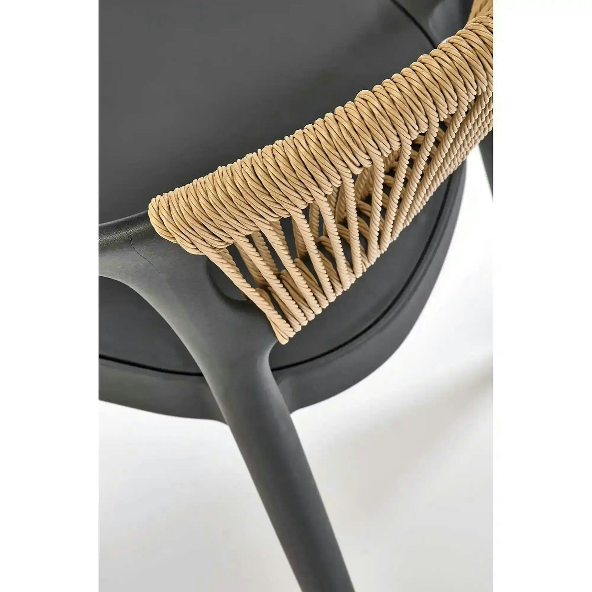 Scaun gradina K582, negru, polipropilena, 56x55x78 cm
