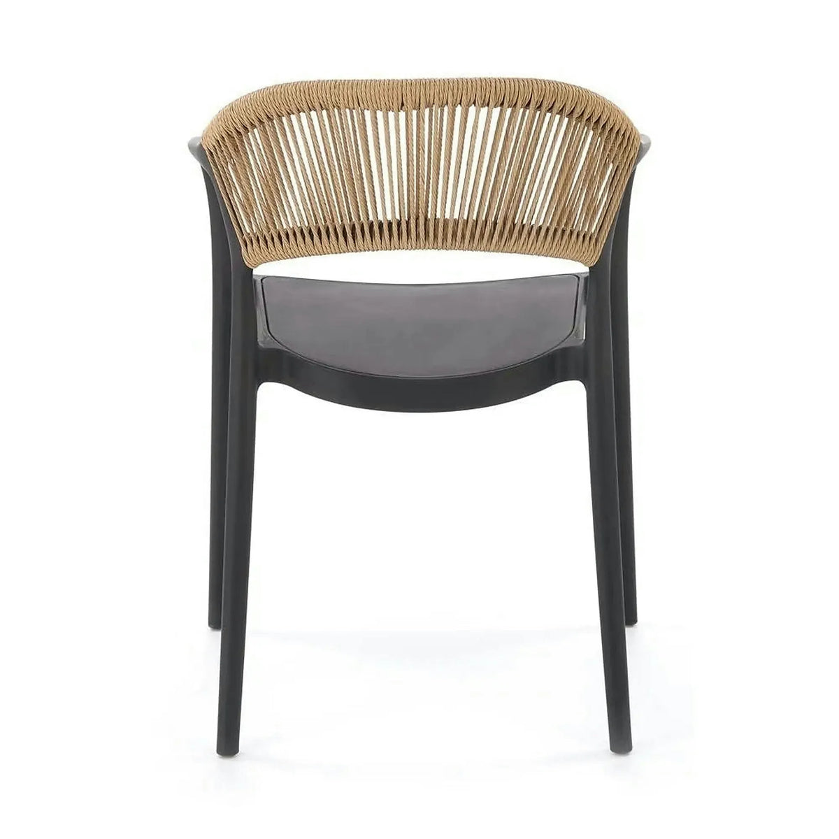 Scaun gradina K582, negru, polipropilena, 56x55x78 cm