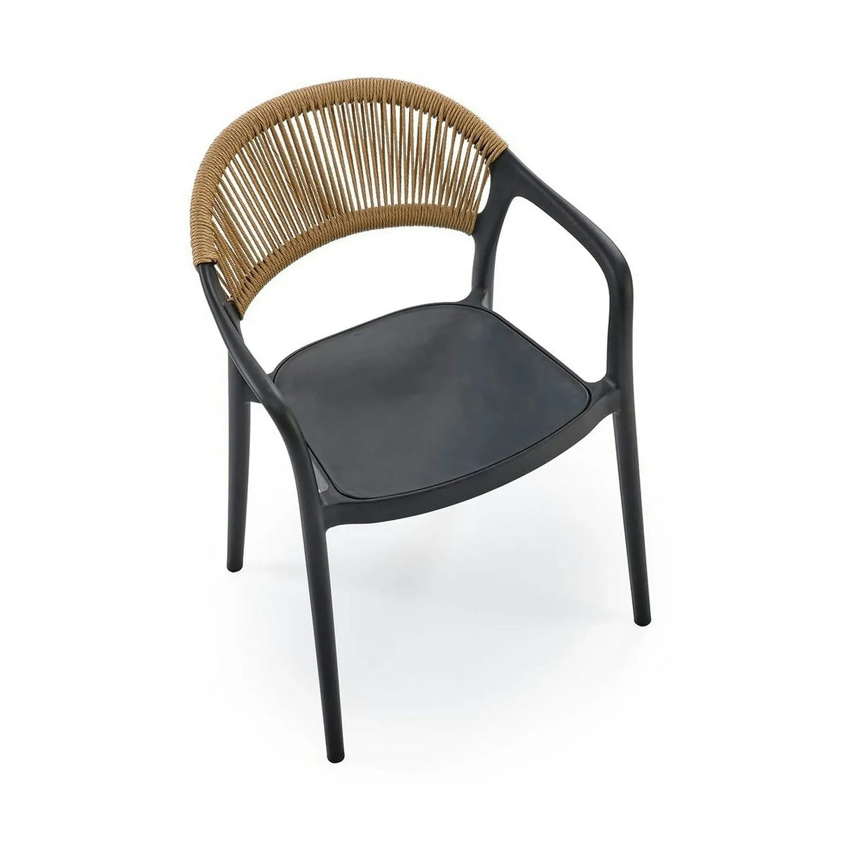 Scaun gradina K582, negru, polipropilena, 56x55x78 cm