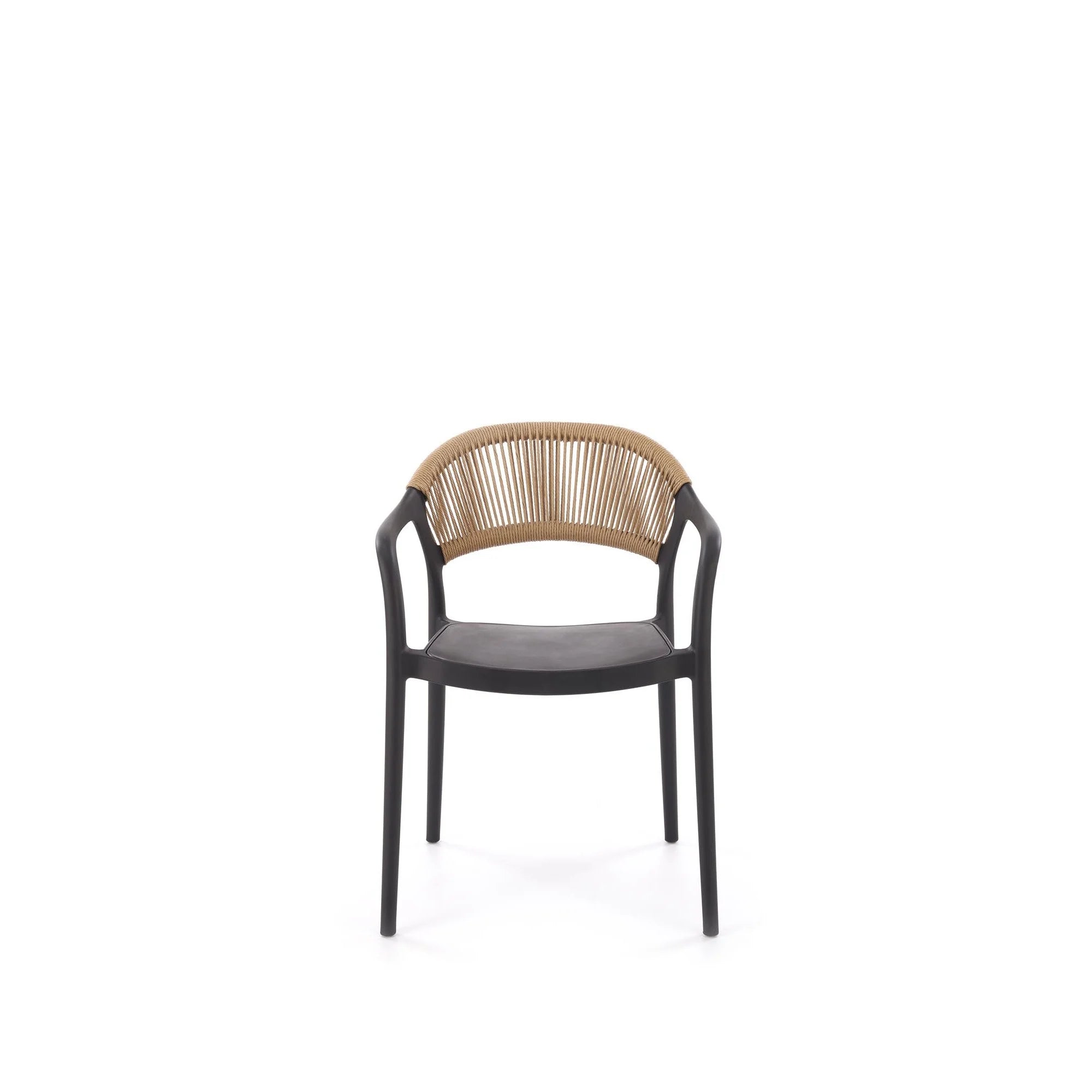 Scaun gradina K582, negru, polipropilena, 56x55x78 cm