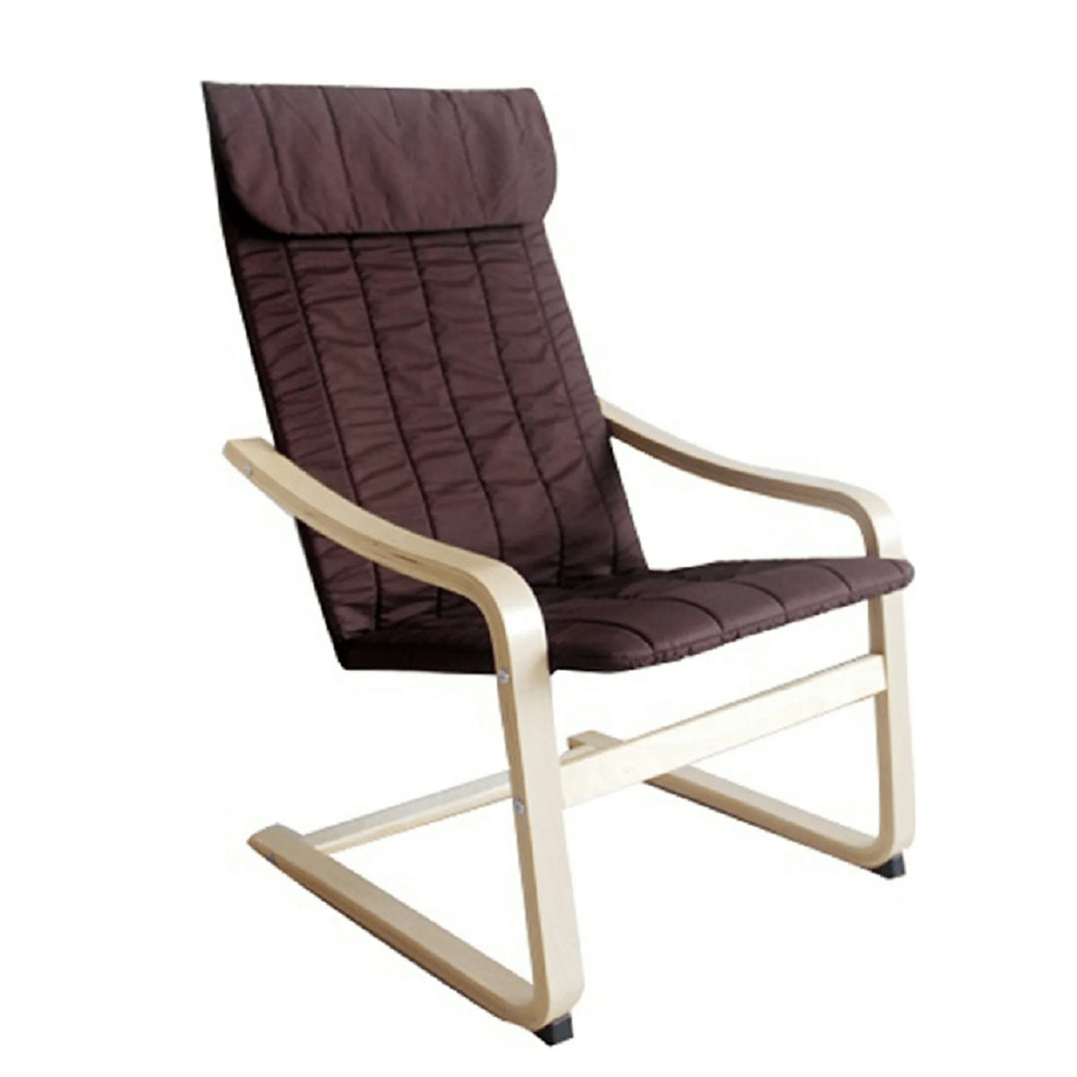 Scaun gradina TORSTEN, maro/bej, material sintetic/lemn de mesteacan, 59x73x99 cm