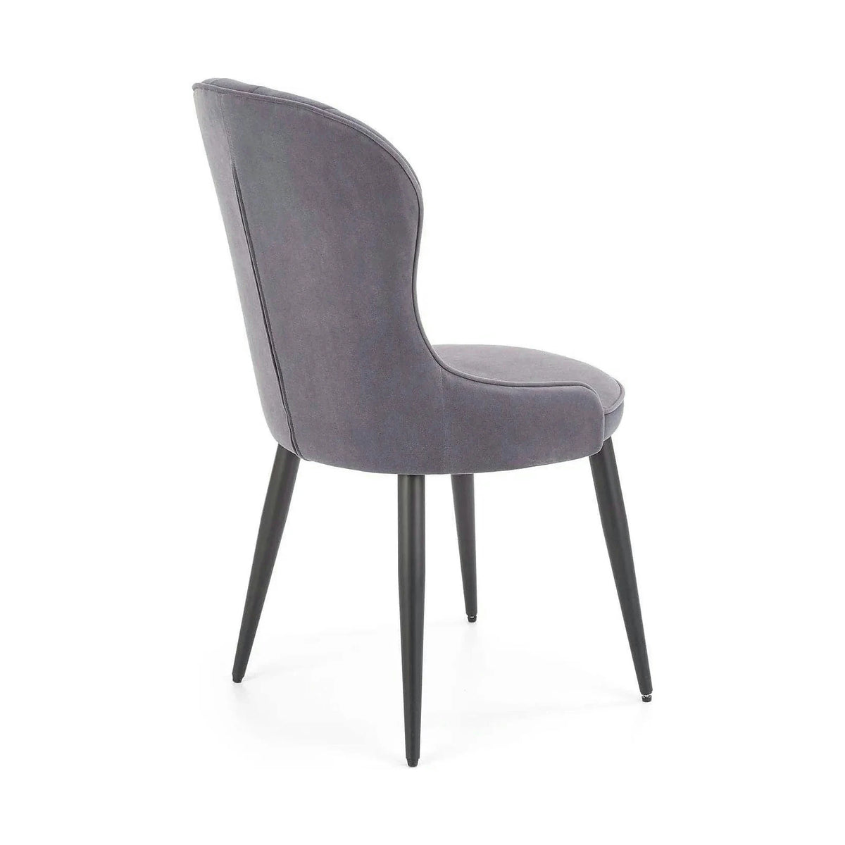 Scaun gri inchis K366, stofa catifelata/metal, 52x58x92 cm