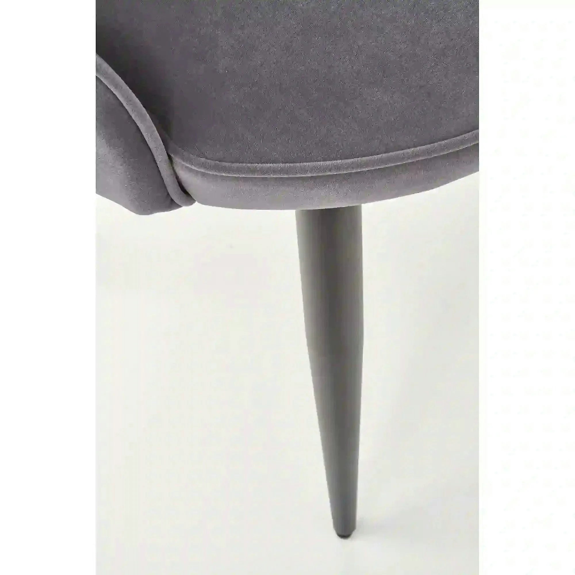 Scaun gri inchis K366, stofa catifelata/metal, 52x58x92 cm
