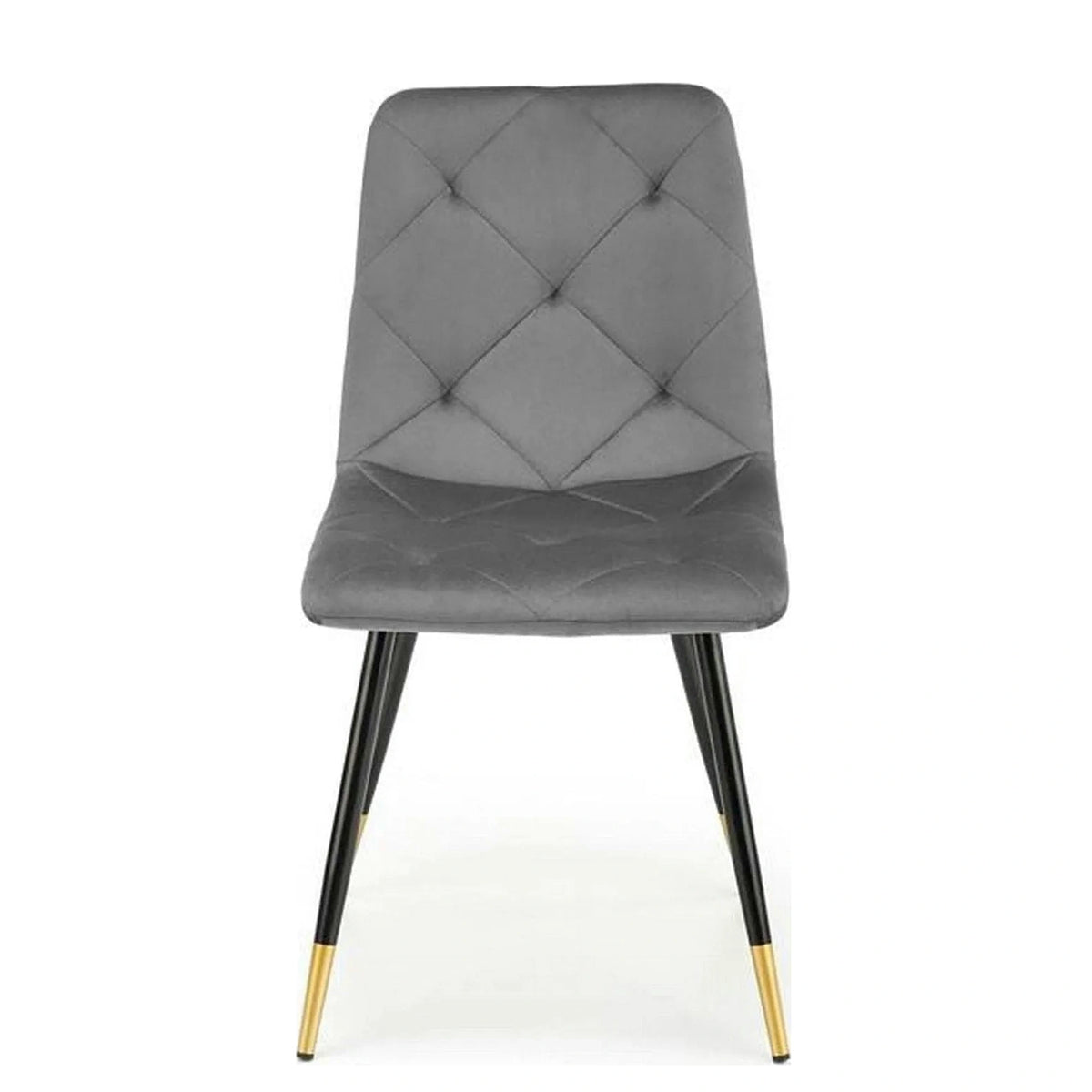 Scaun gri inchis K438, stofa catifelata/metal, 45x50x86 cm