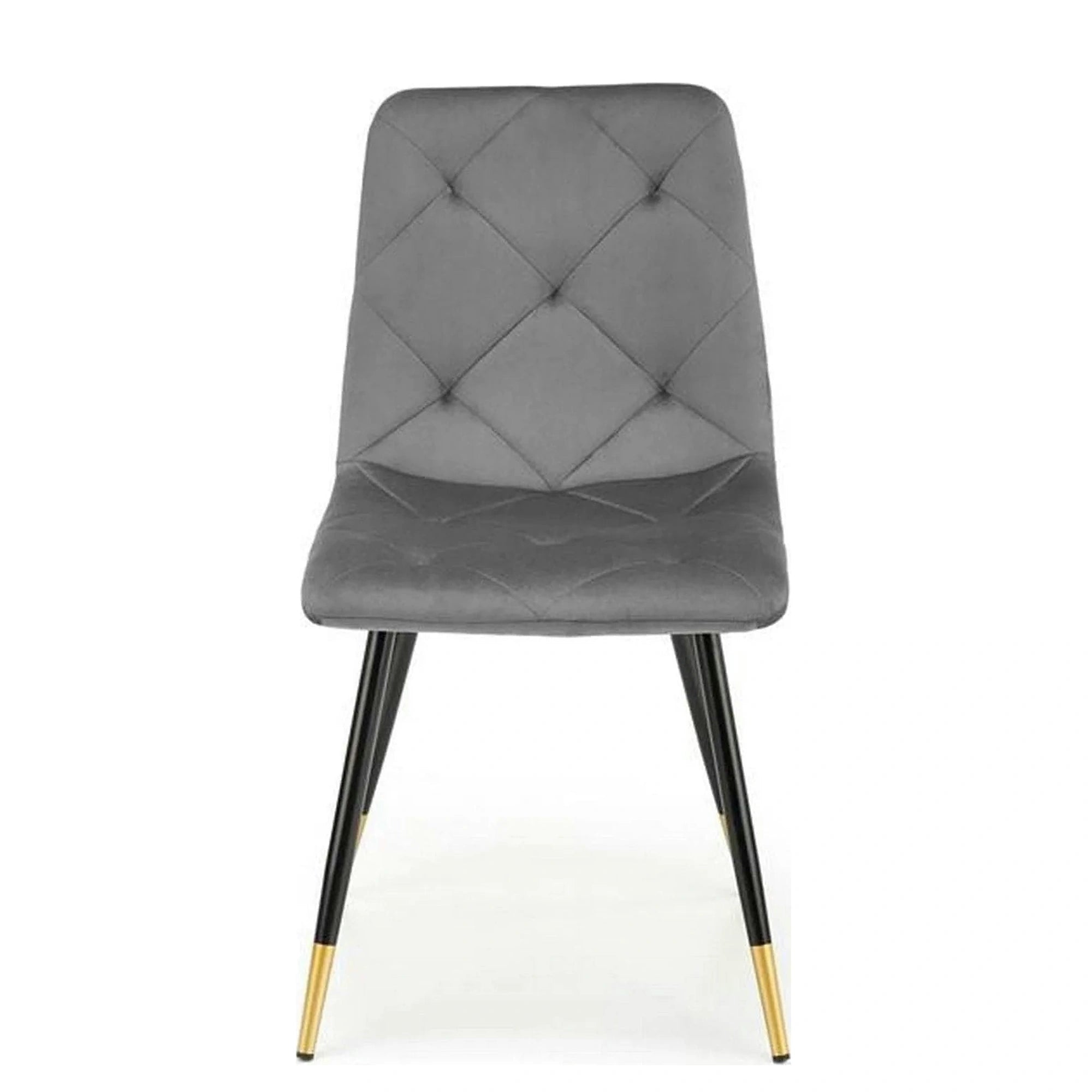 Scaun gri inchis K438, stofa catifelata/metal, 45x50x86 cm