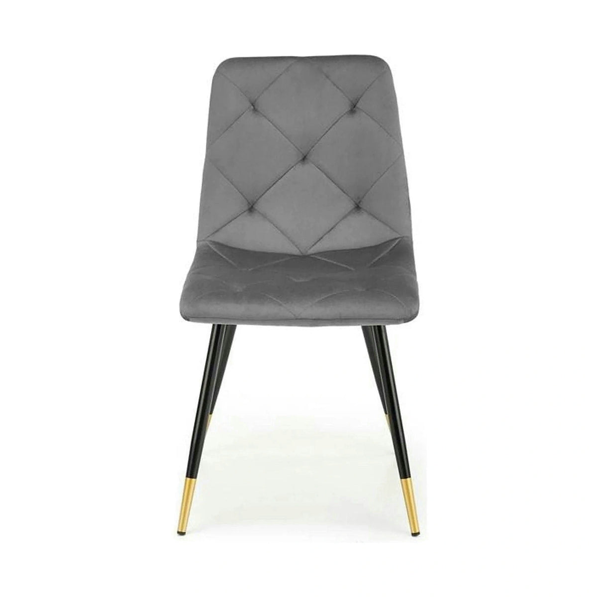 Scaun gri inchis K438, stofa catifelata/metal, 45x50x86 cm