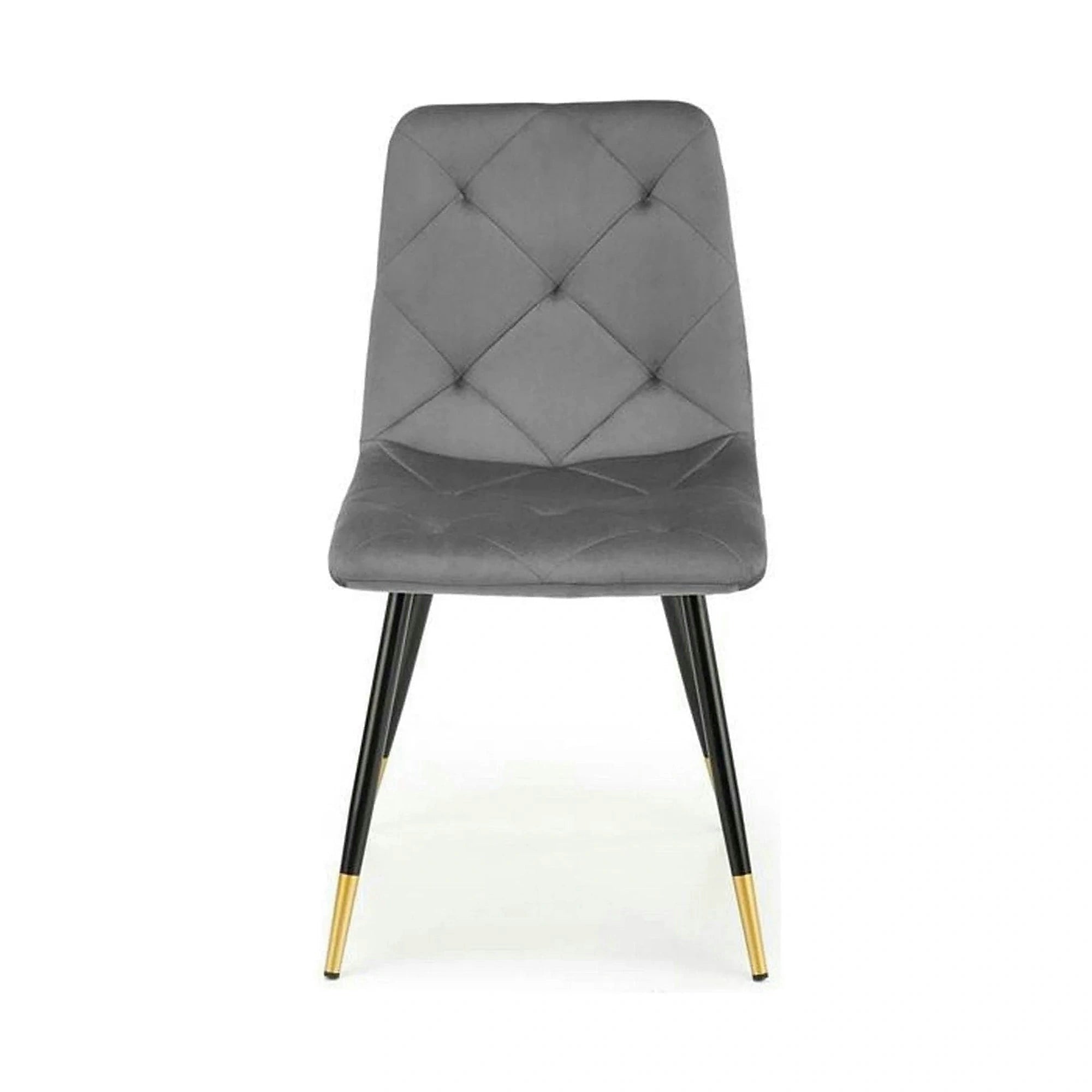 Scaun gri inchis K438, stofa catifelata/metal, 45x50x86 cm
