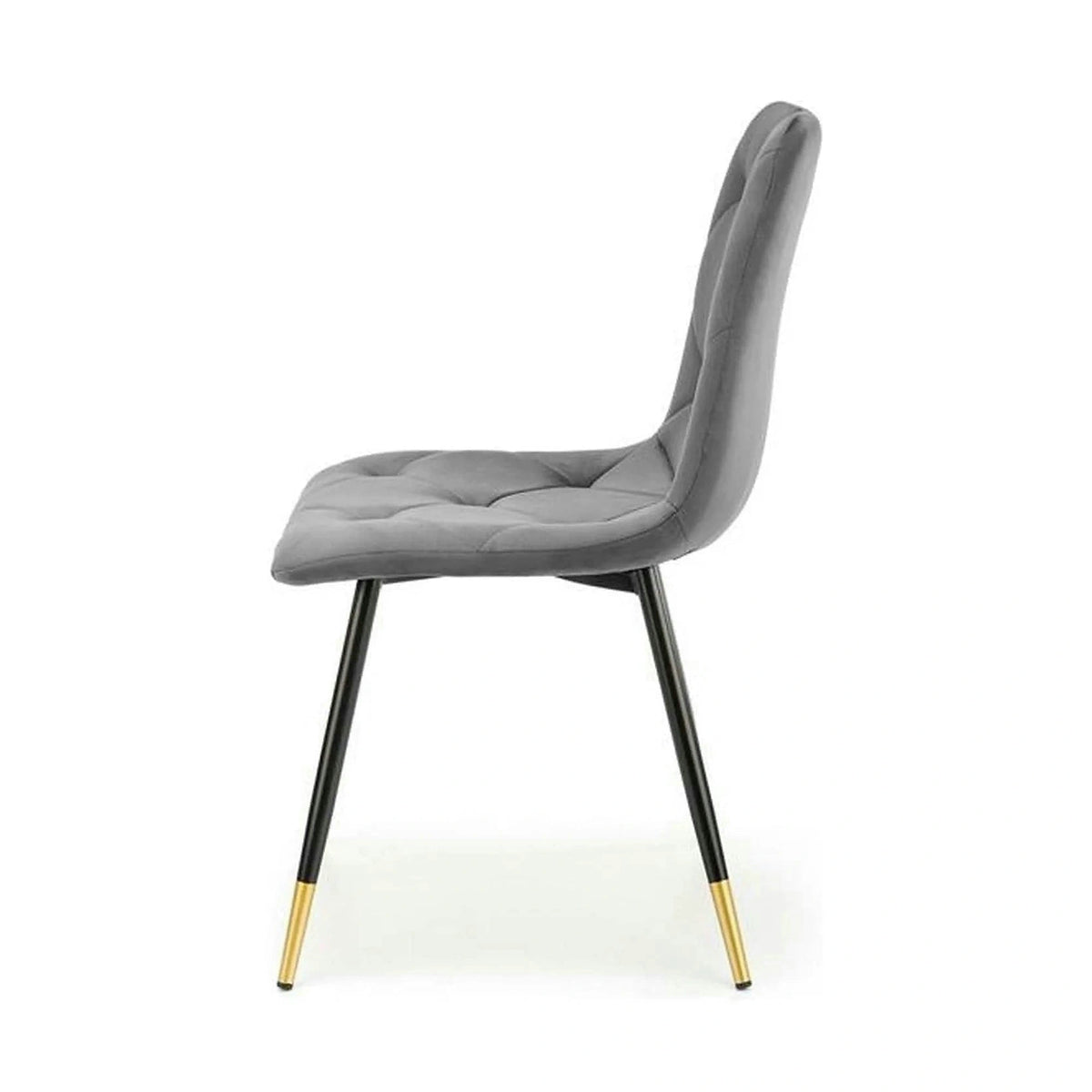 Scaun gri inchis K438, stofa catifelata/metal, 45x50x86 cm