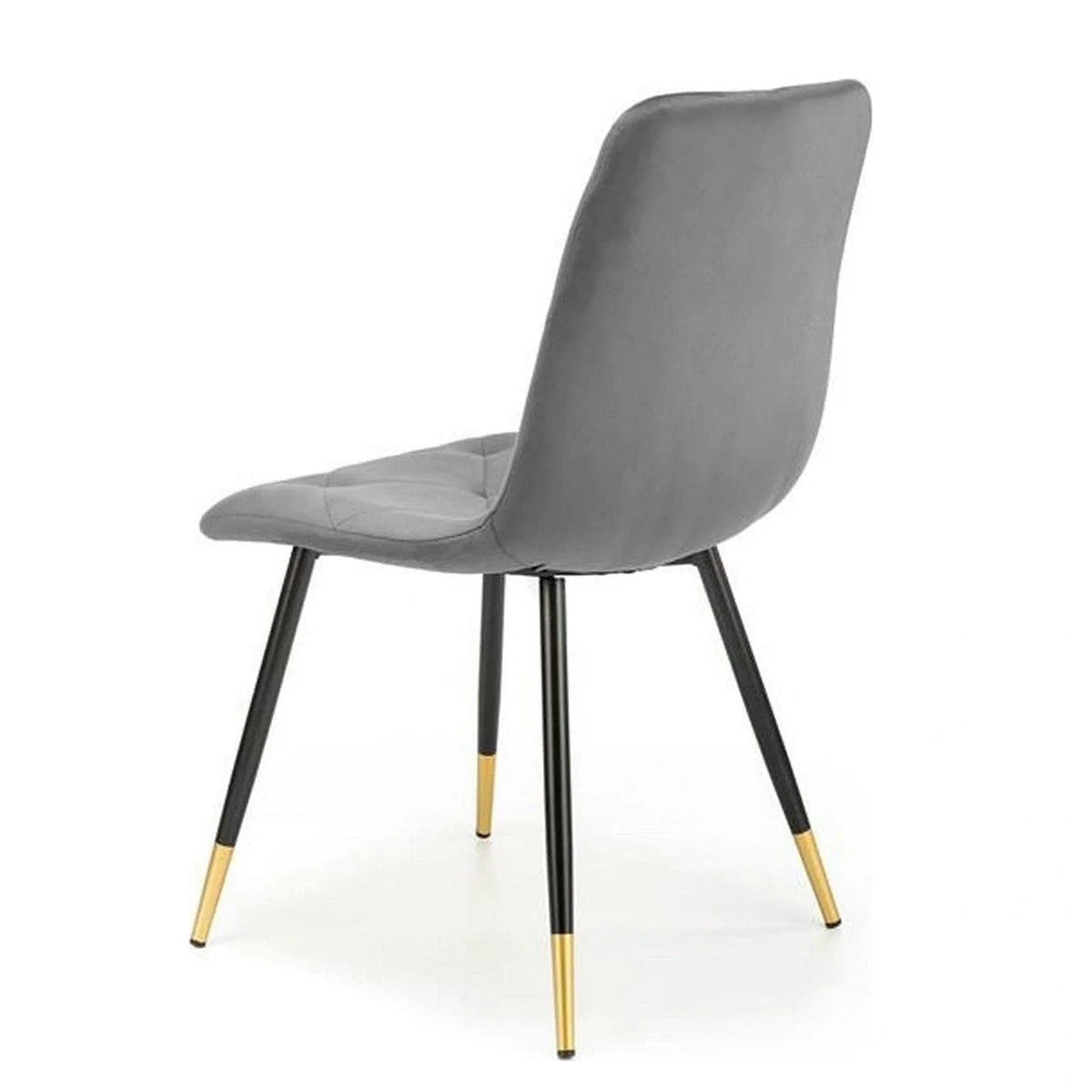 Scaun gri inchis K438, stofa catifelata/metal, 45x50x86 cm