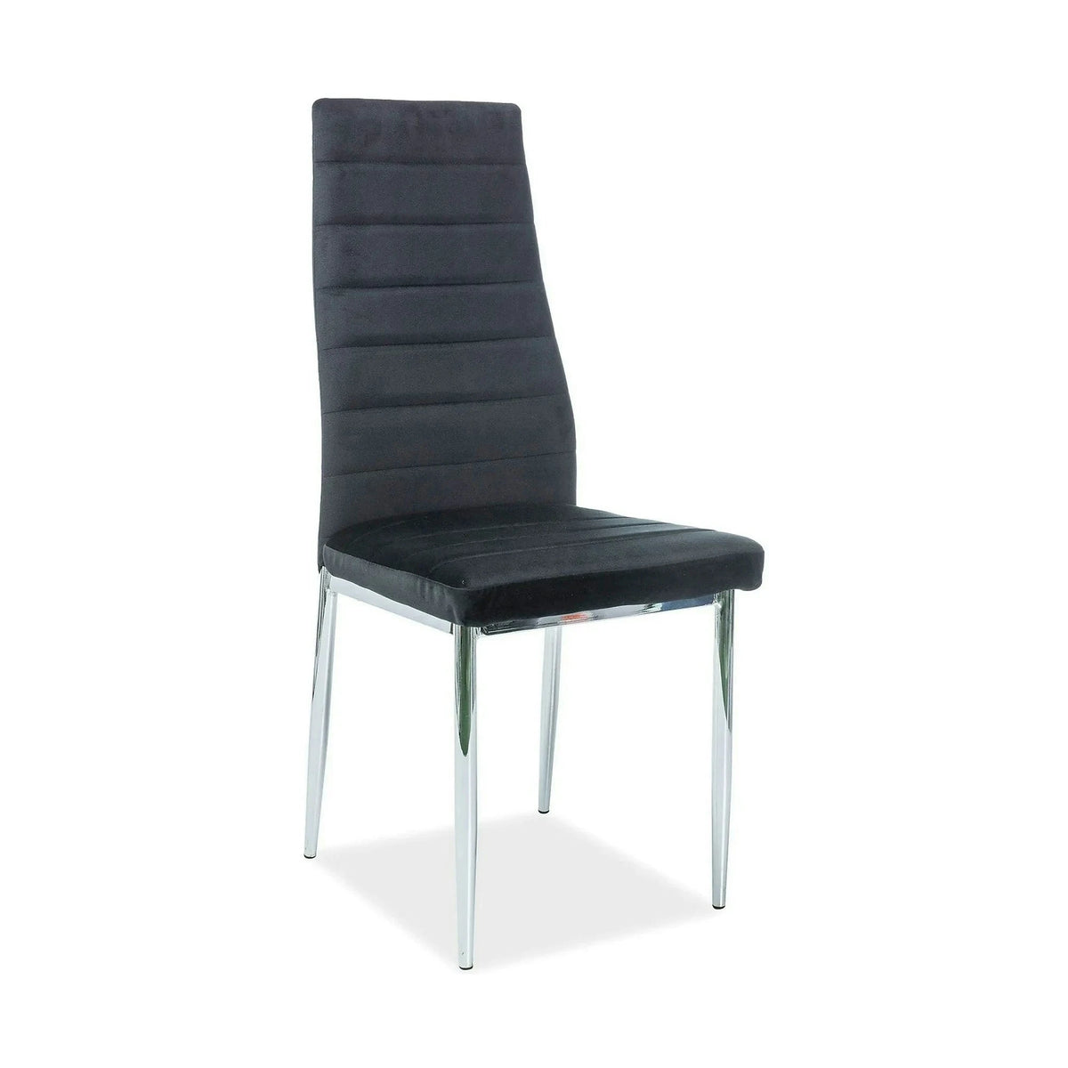 Scaun H261, negru, stofa catifelata, 40x38x96 cm