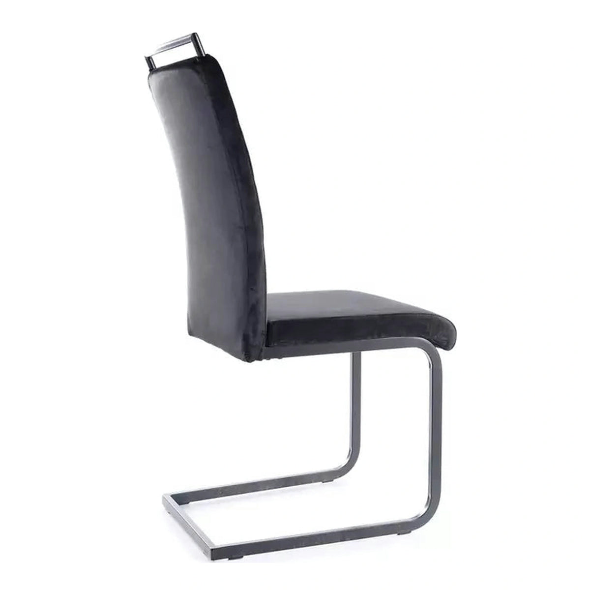 Scaun H441, negru, stofa catifelata/metal, 41x42x102 cm