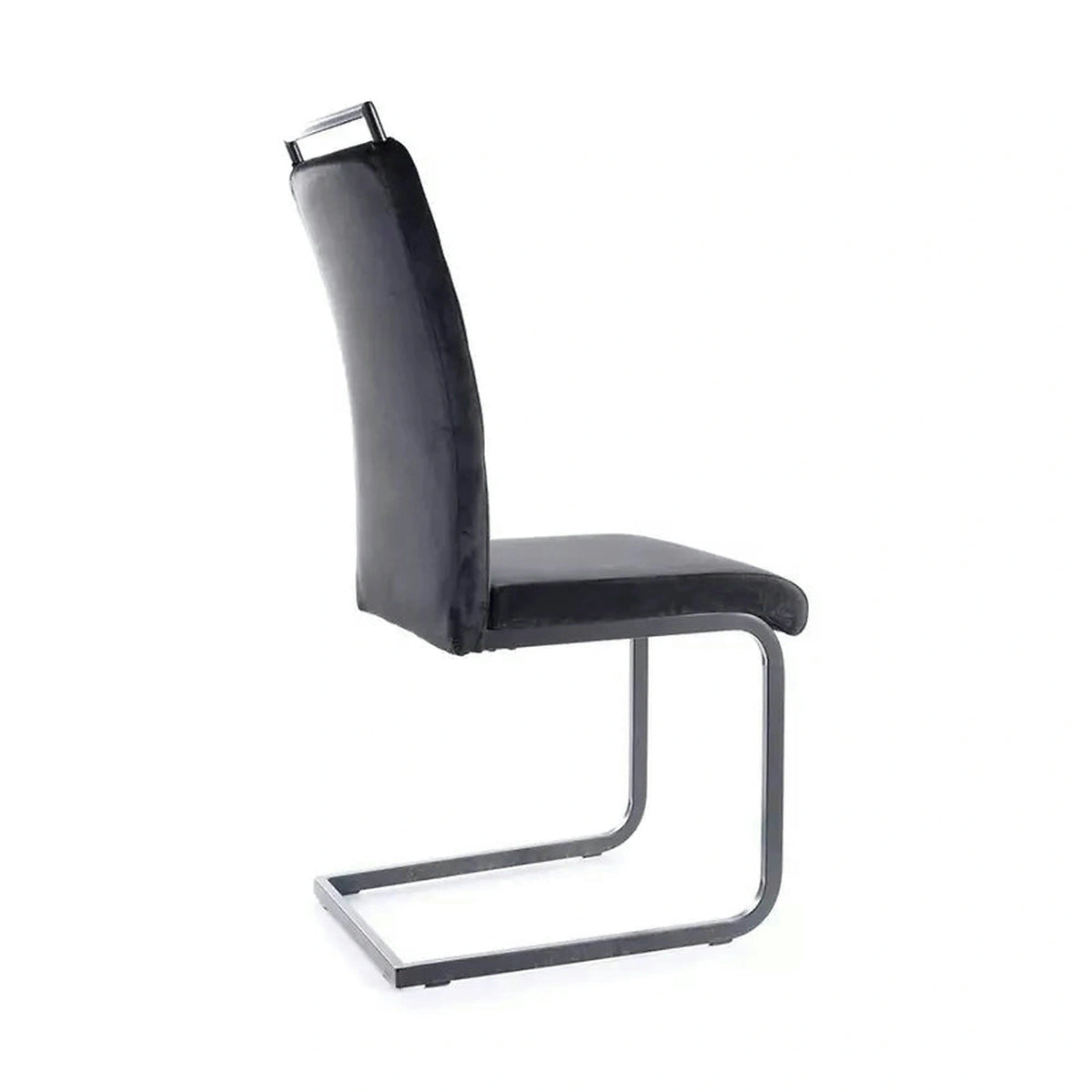 Scaun H441, negru, stofa catifelata/metal, 41x42x102 cm