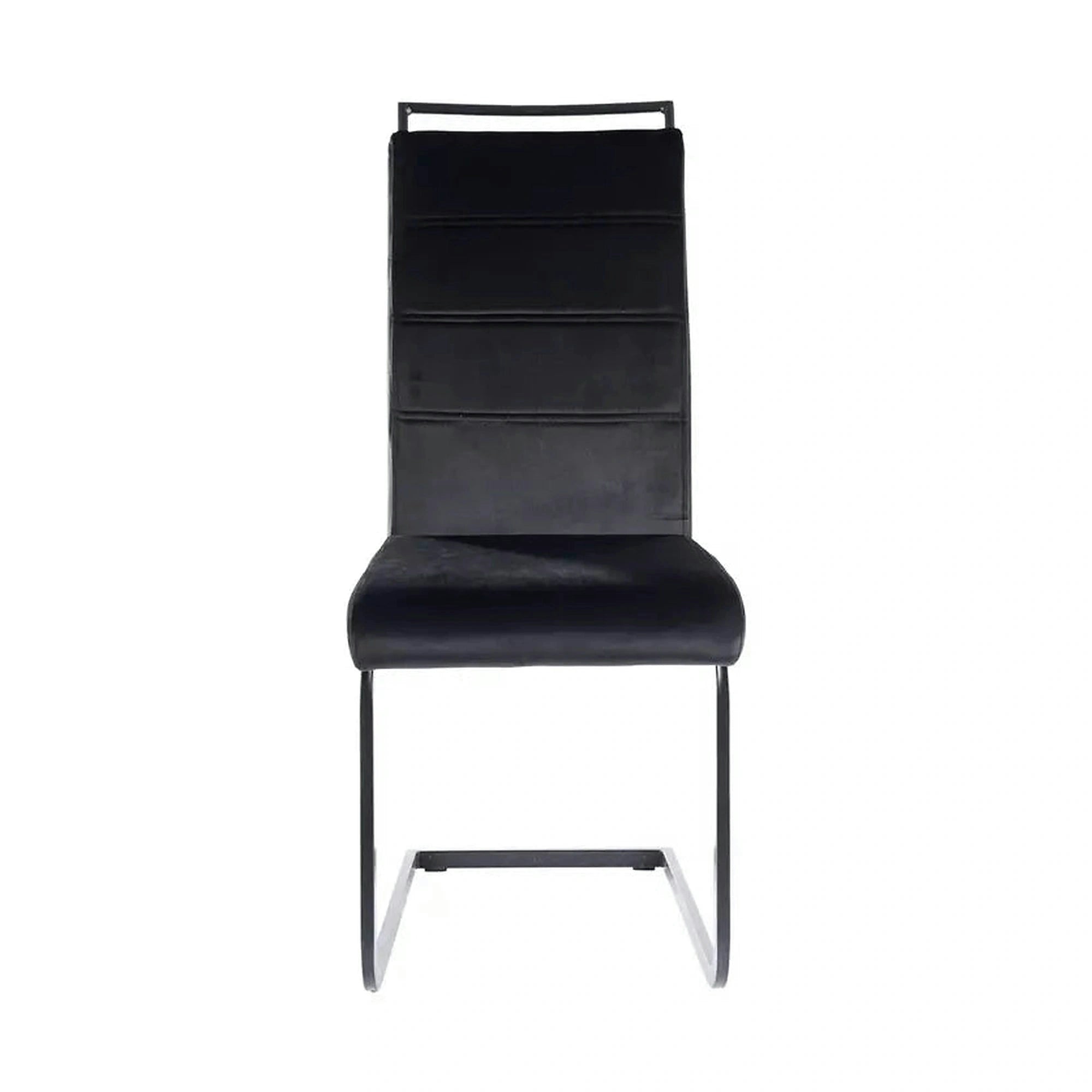 Scaun H441, negru, stofa catifelata/metal, 41x42x102 cm
