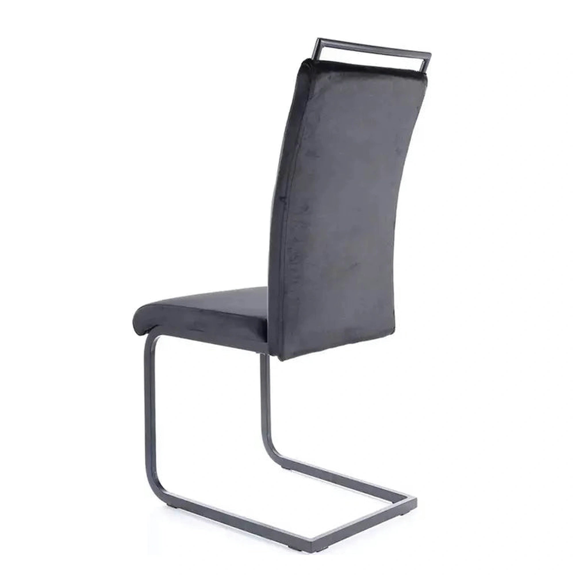 Scaun H441, negru, stofa catifelata/metal, 41x42x102 cm