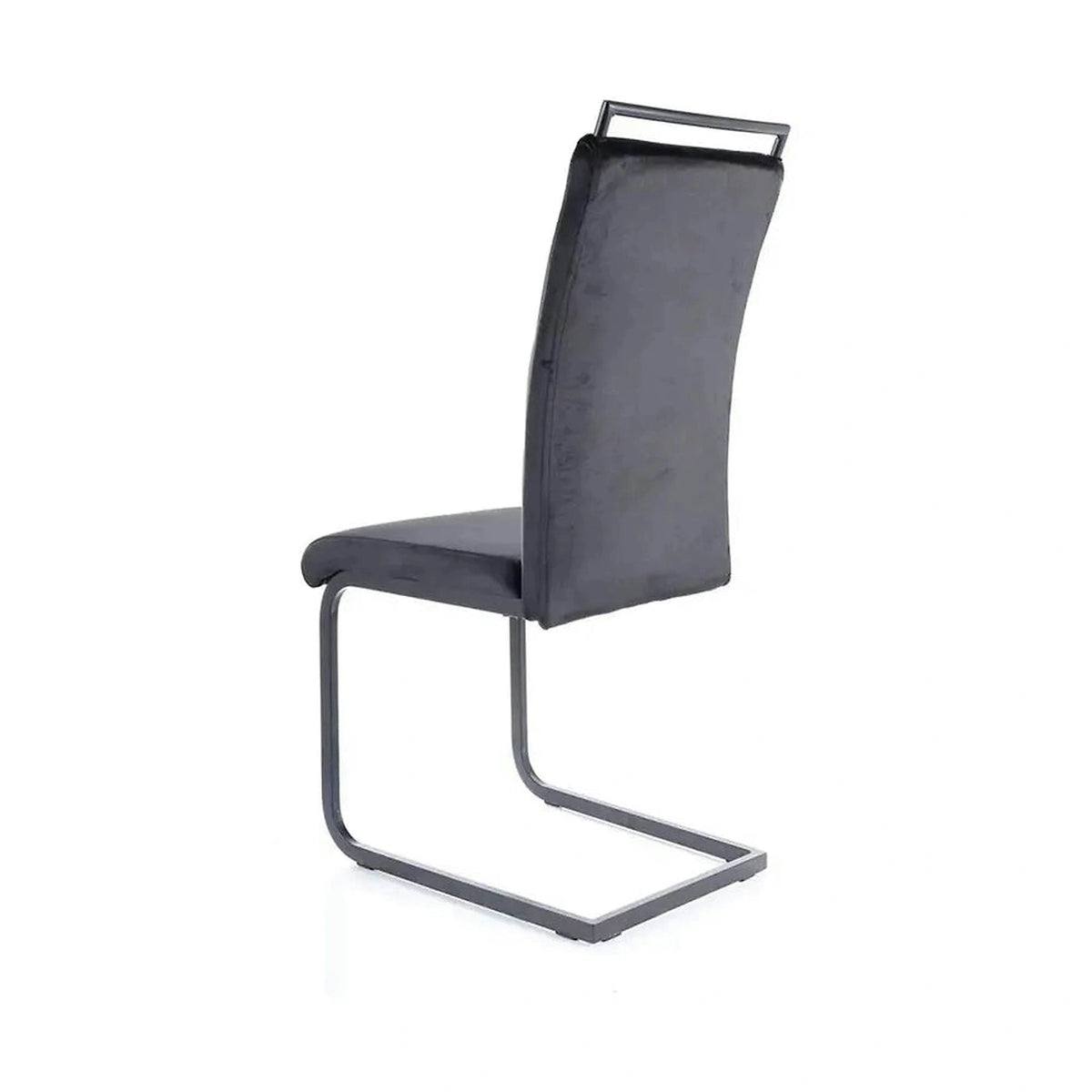 Scaun H441, negru, stofa catifelata/metal, 41x42x102 cm