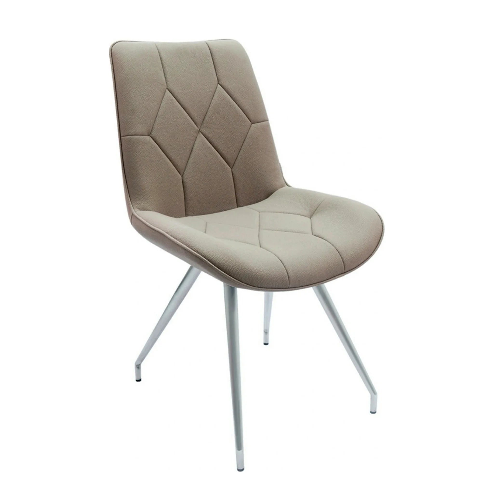 Scaun HENRY, bej/gri, stofa/metal, 51x66x89 cm