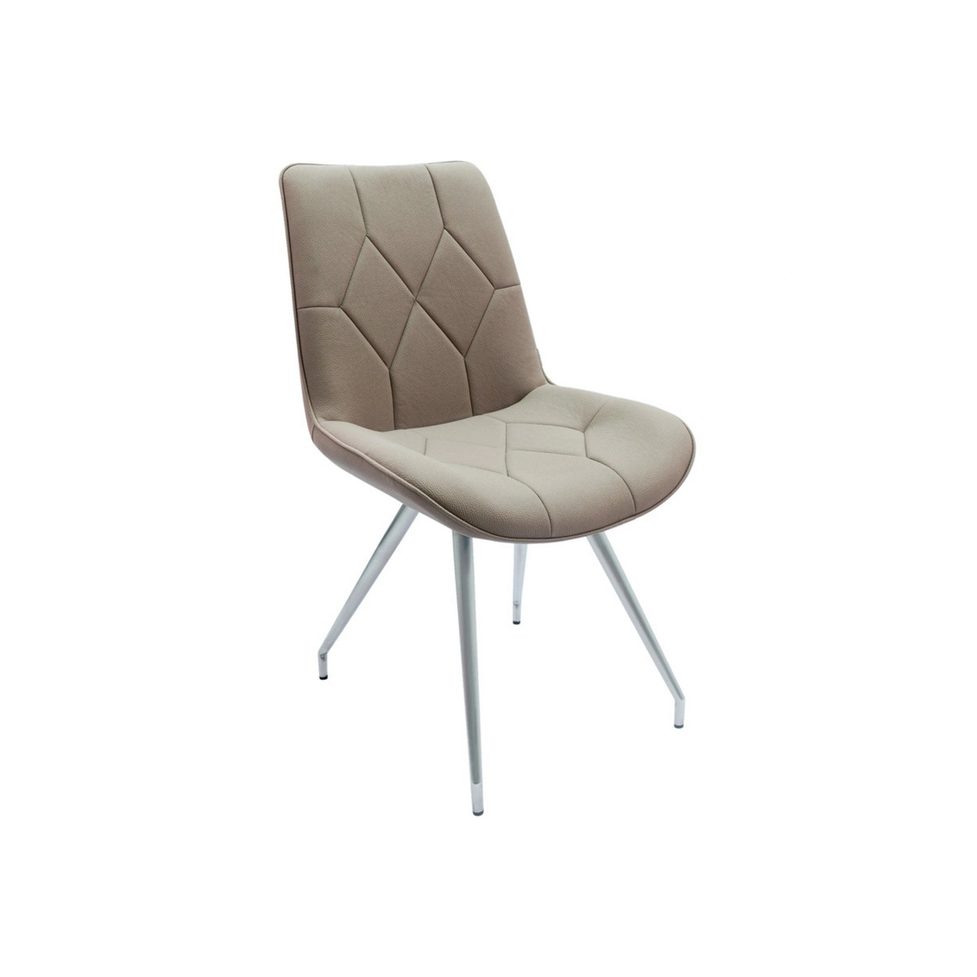 Scaun HENRY, bej/gri, stofa/metal, 51x66x89 cm