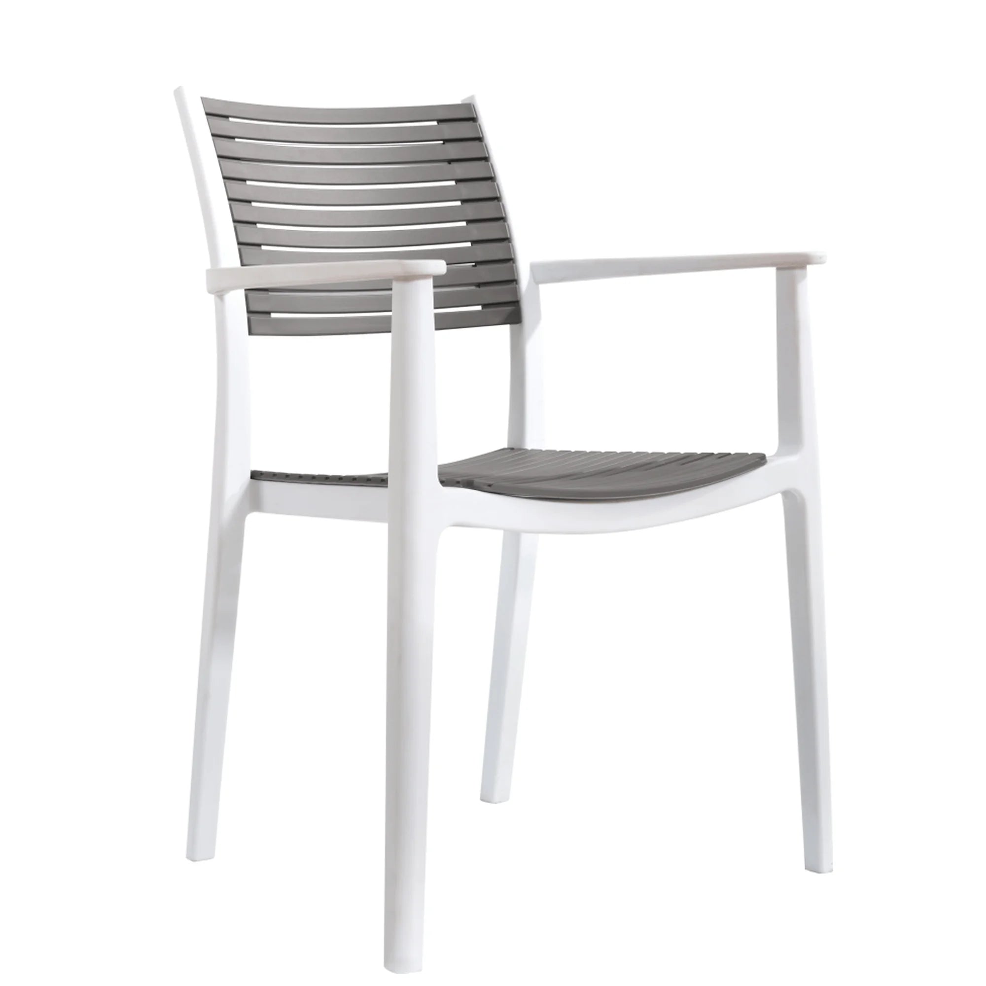 Scaun HERTA, gri/alb, plastic, 57x57x86 cm