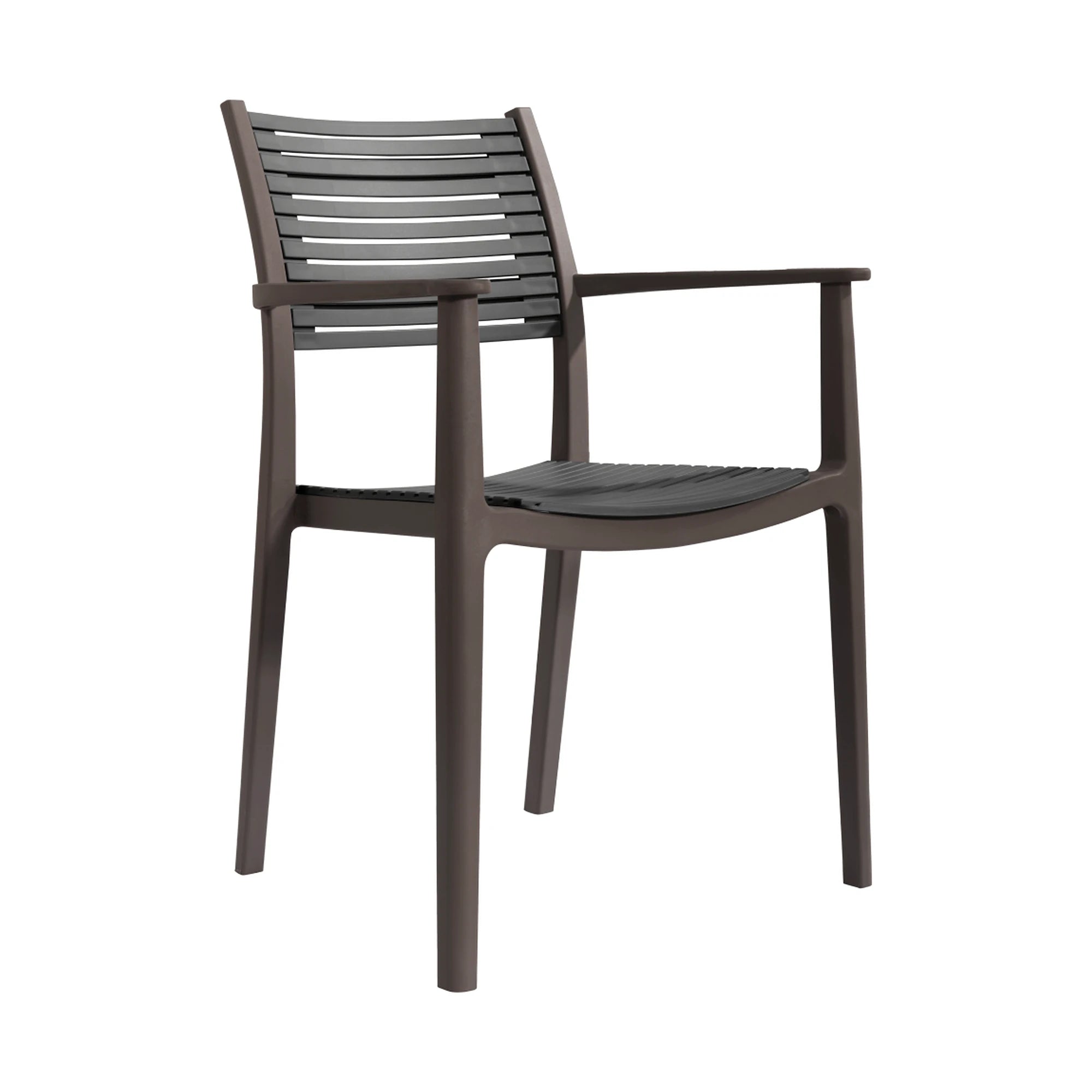 Scaun HERTA, gri/maro, plastic, 57x57x86 cm