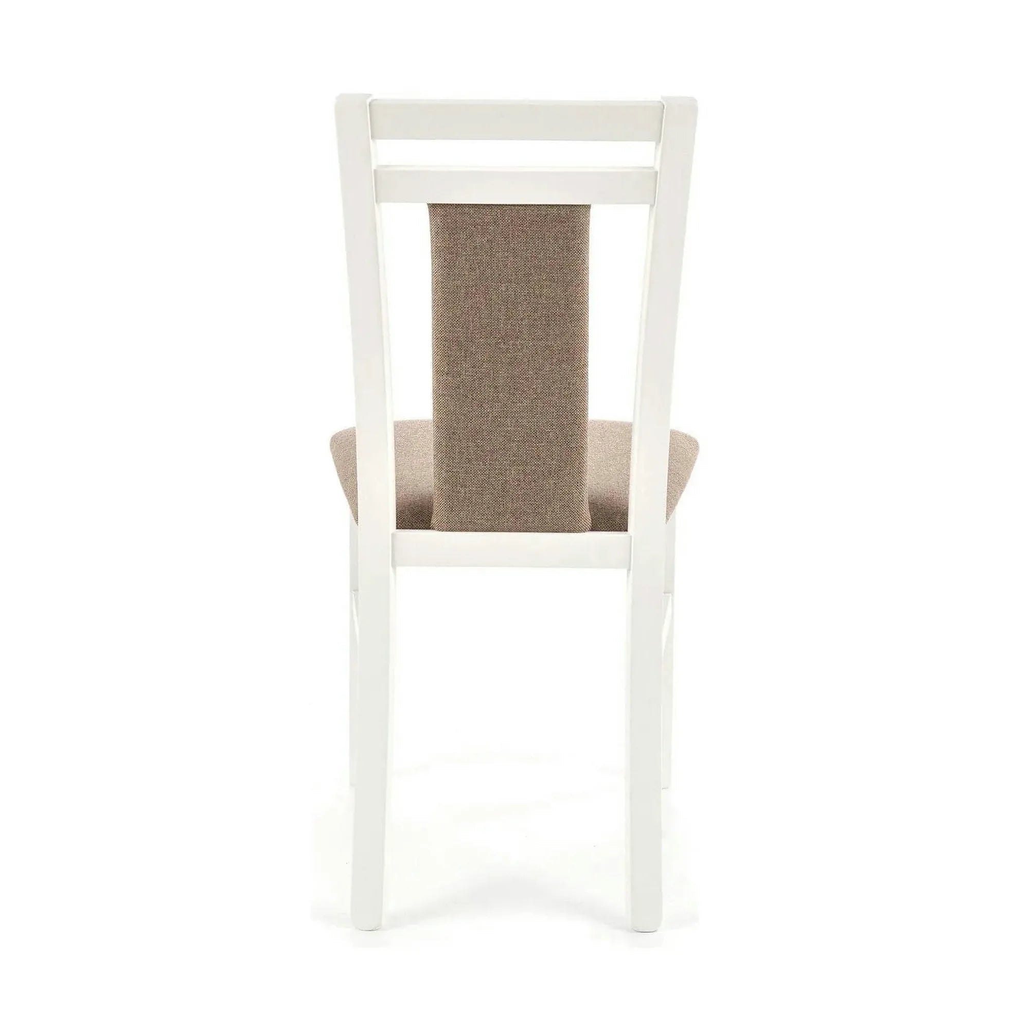 Scaun HUBERT 8, bej/alb, stofa clasica/lemn de fag, 45x51x90 cm